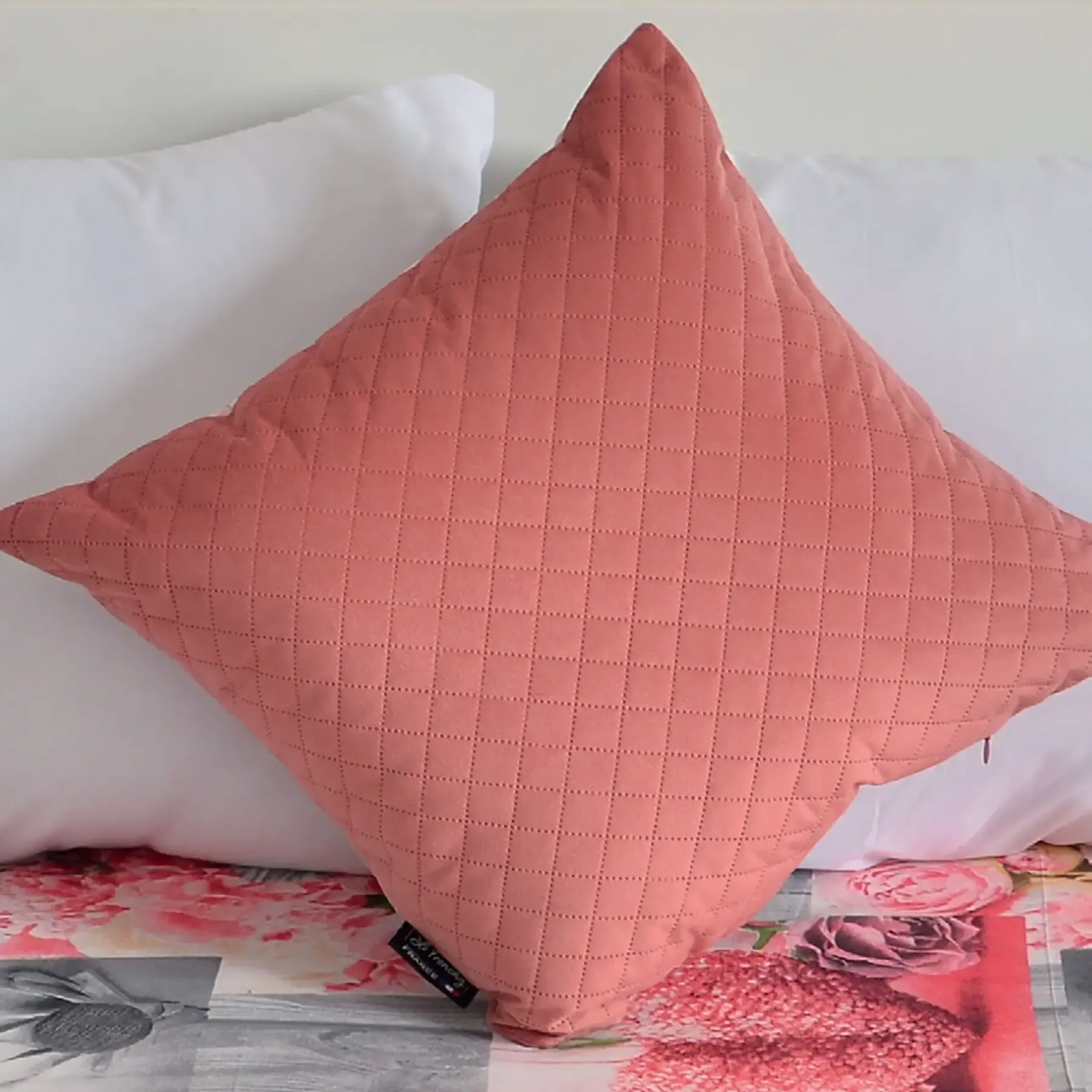 Coussin de décoration piqué