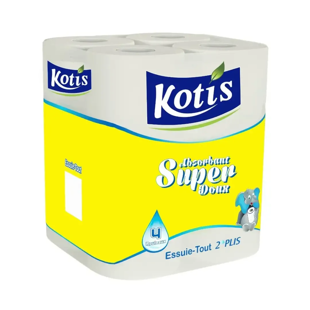 Essuie-tout 2 plis jaune