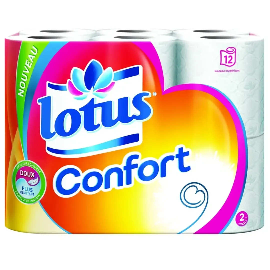 Papier hygiénique 2 plis Confort blanc