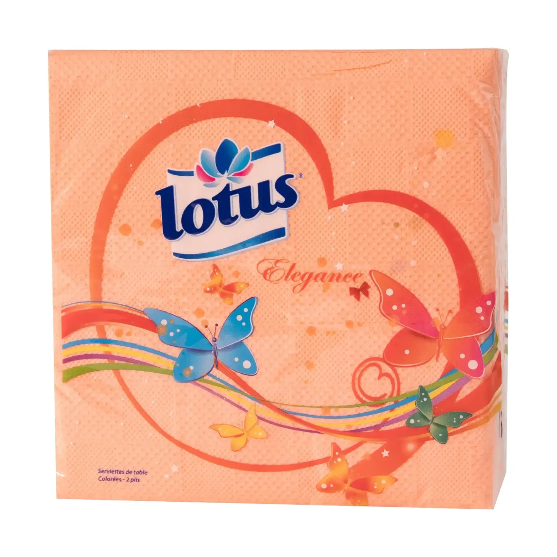 Serviettes de table 2 plis 30x30cm Elégance