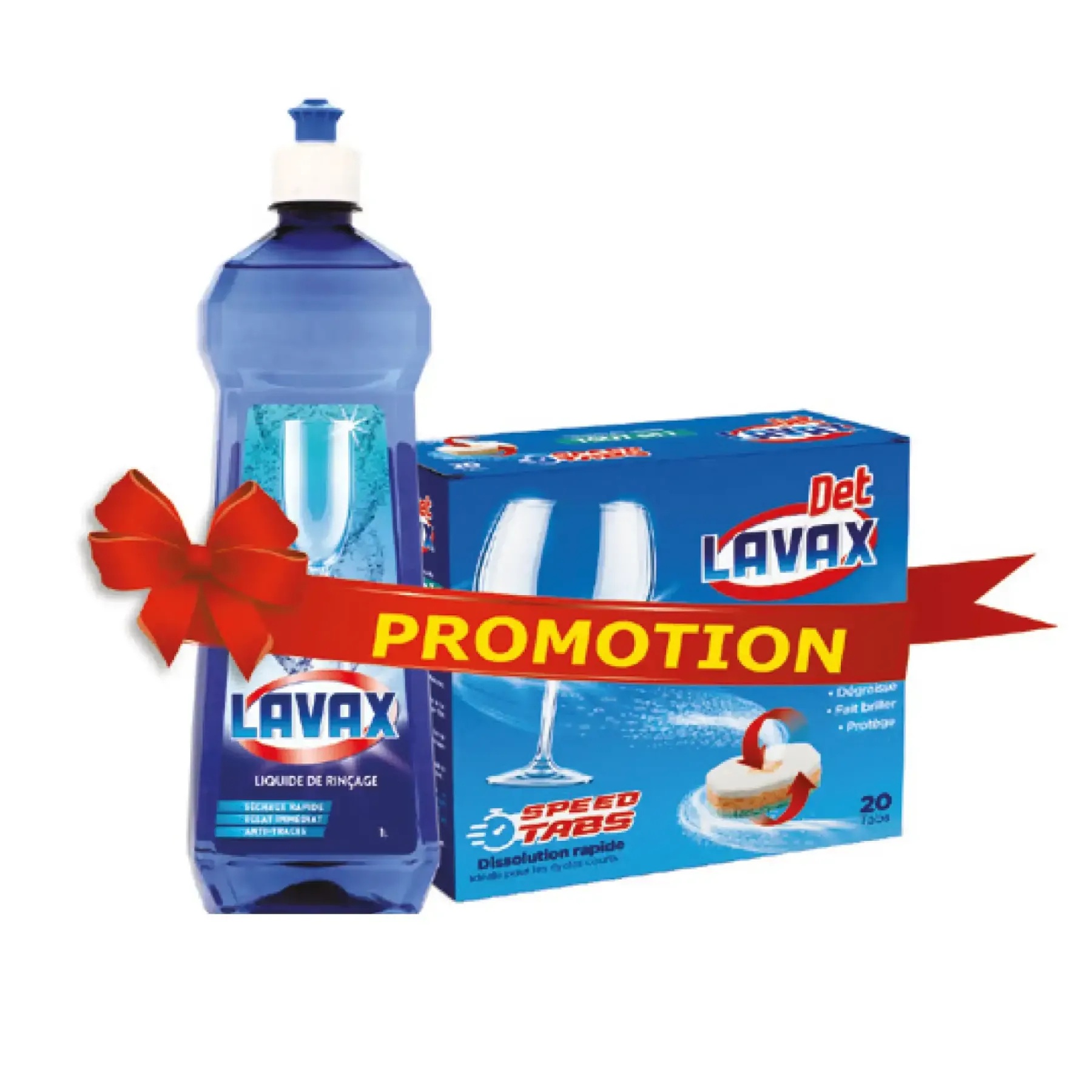 Lot tablette lave vaisselle + liquide de rinçage