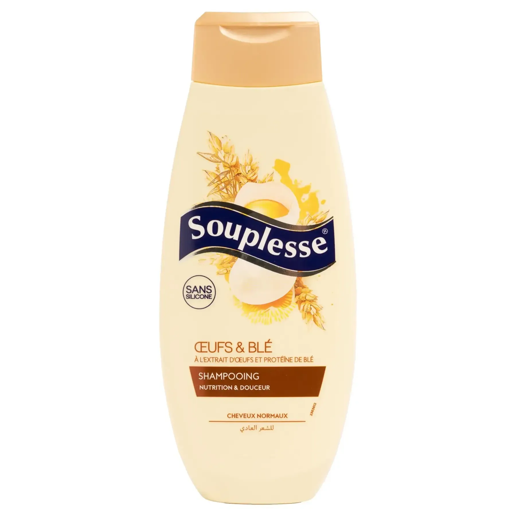 Shampooing à l'extrait d'œufs et protéine de blé