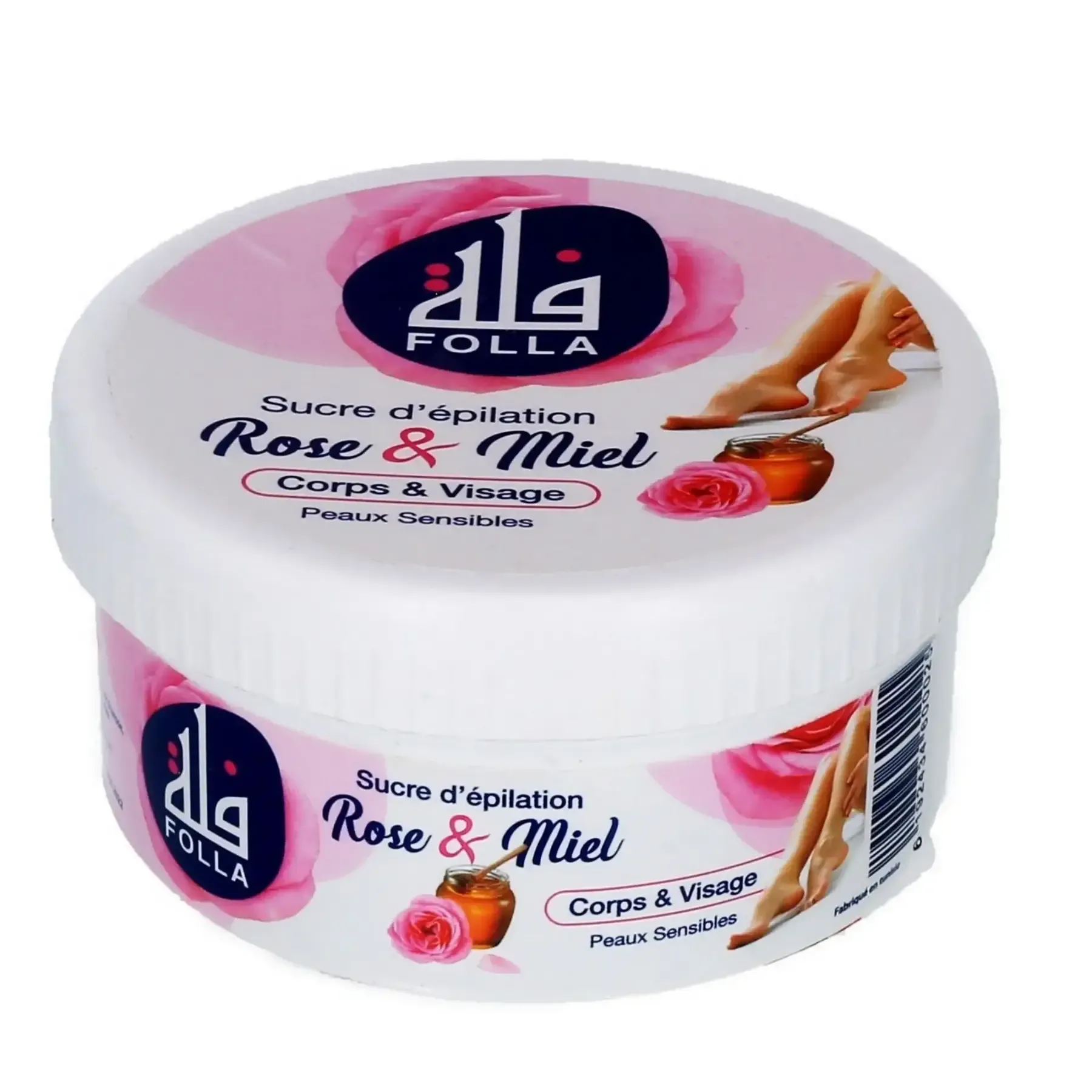 Sucre à épiler au miel et à l'eau de rose