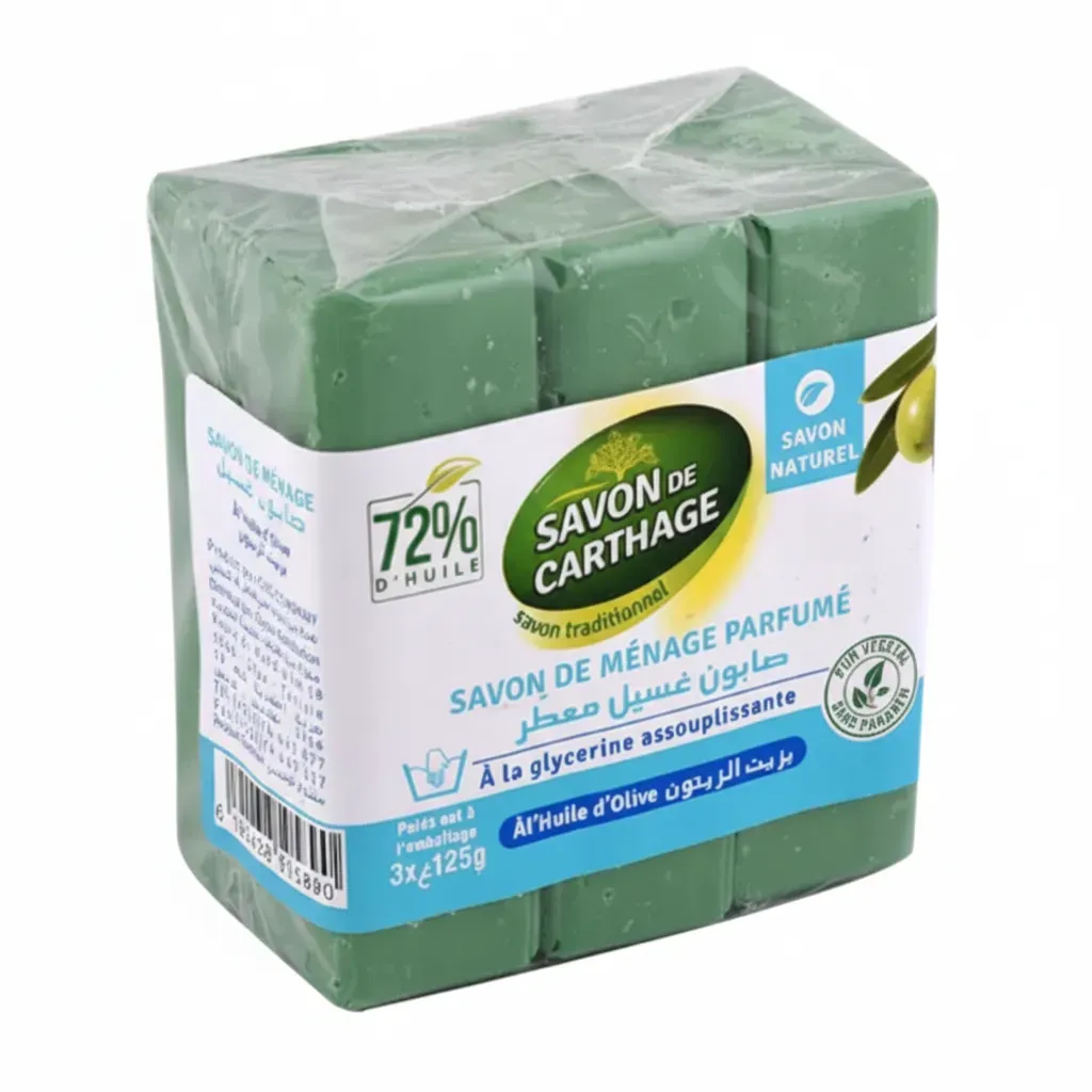 Lot de 3 Savons de ménage vert 125 g