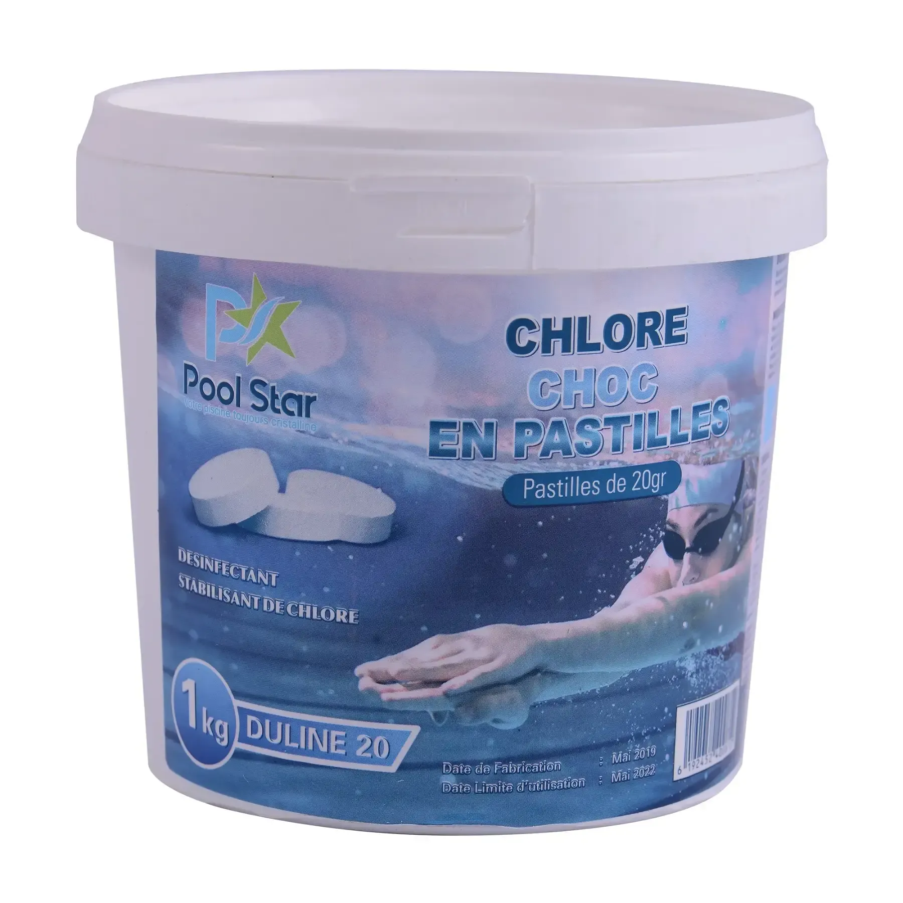 Chlore choc en pastilles de 20g