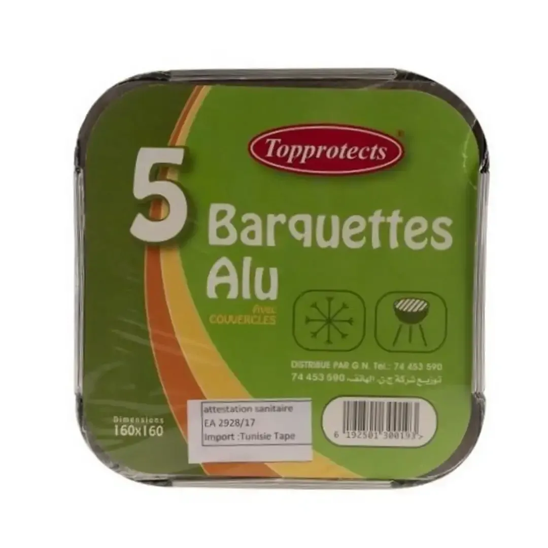 Barquette en aluminium 160x160cm