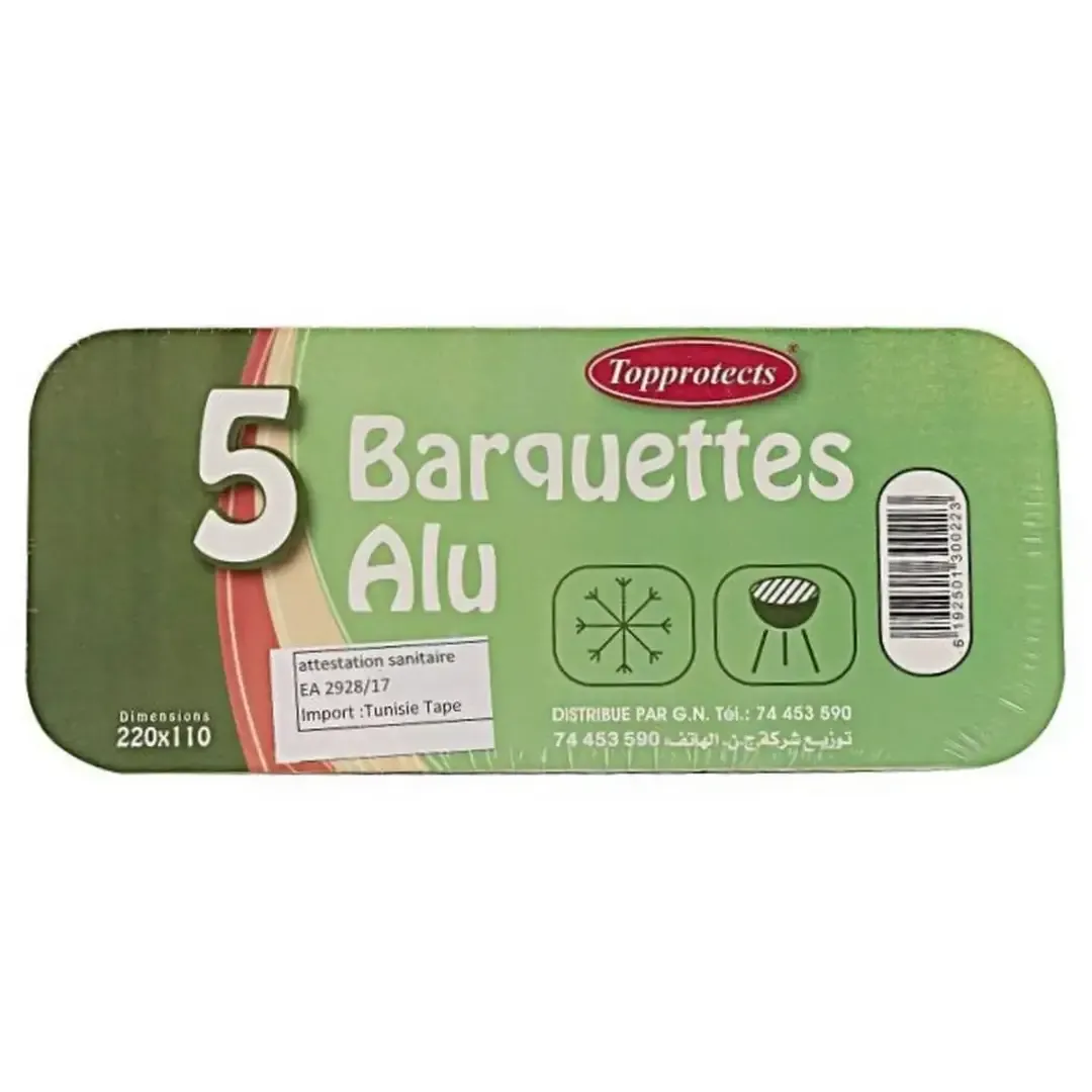 Barquette en aluminium 220x110cm