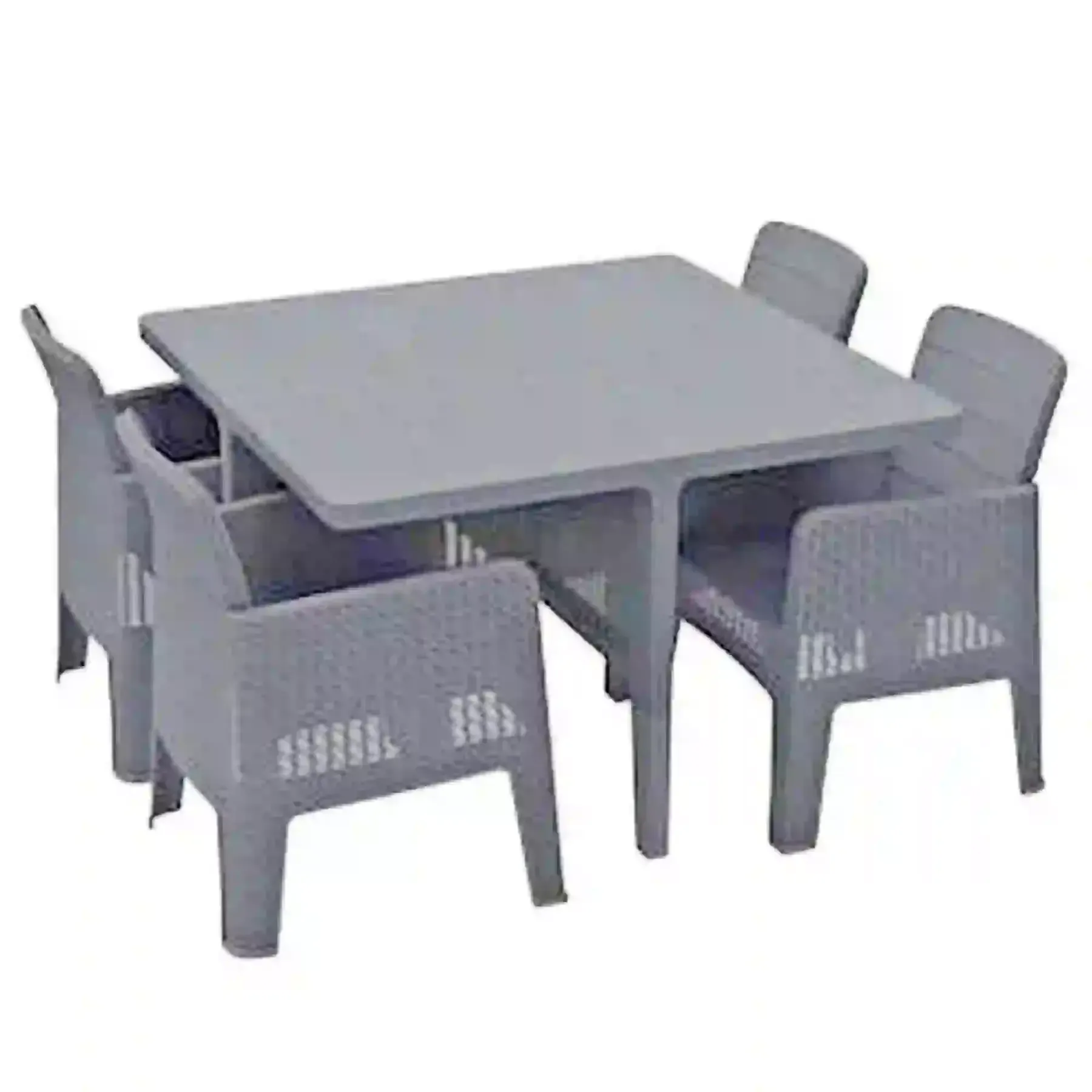 Salon de jardin 4 places Antalya gris