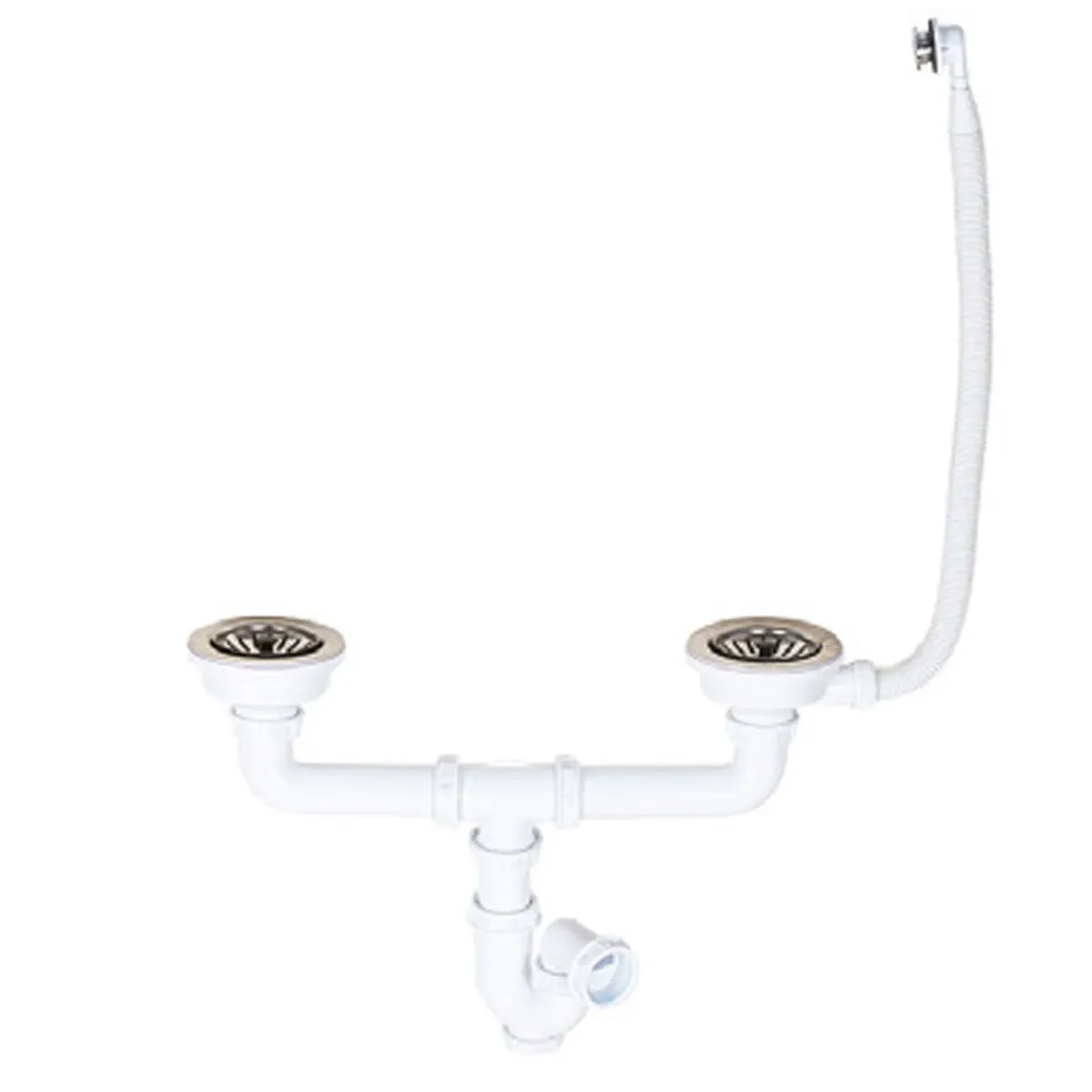 Vidage évier 2 bacs à panier