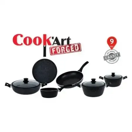 Batterie de cuisine Black Forged Granite