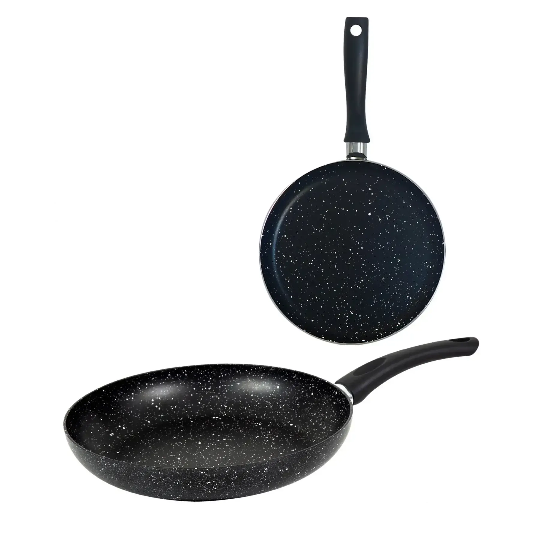 Set de 2 pièces : Poêle + Crêpière granite