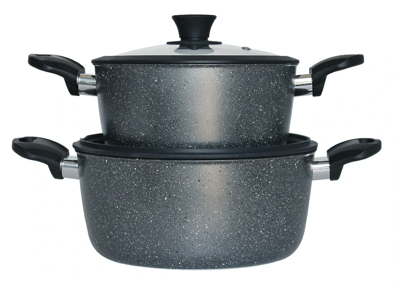 Lot de deux faitouts 20cm+ 24cm noires Eco-Garnite