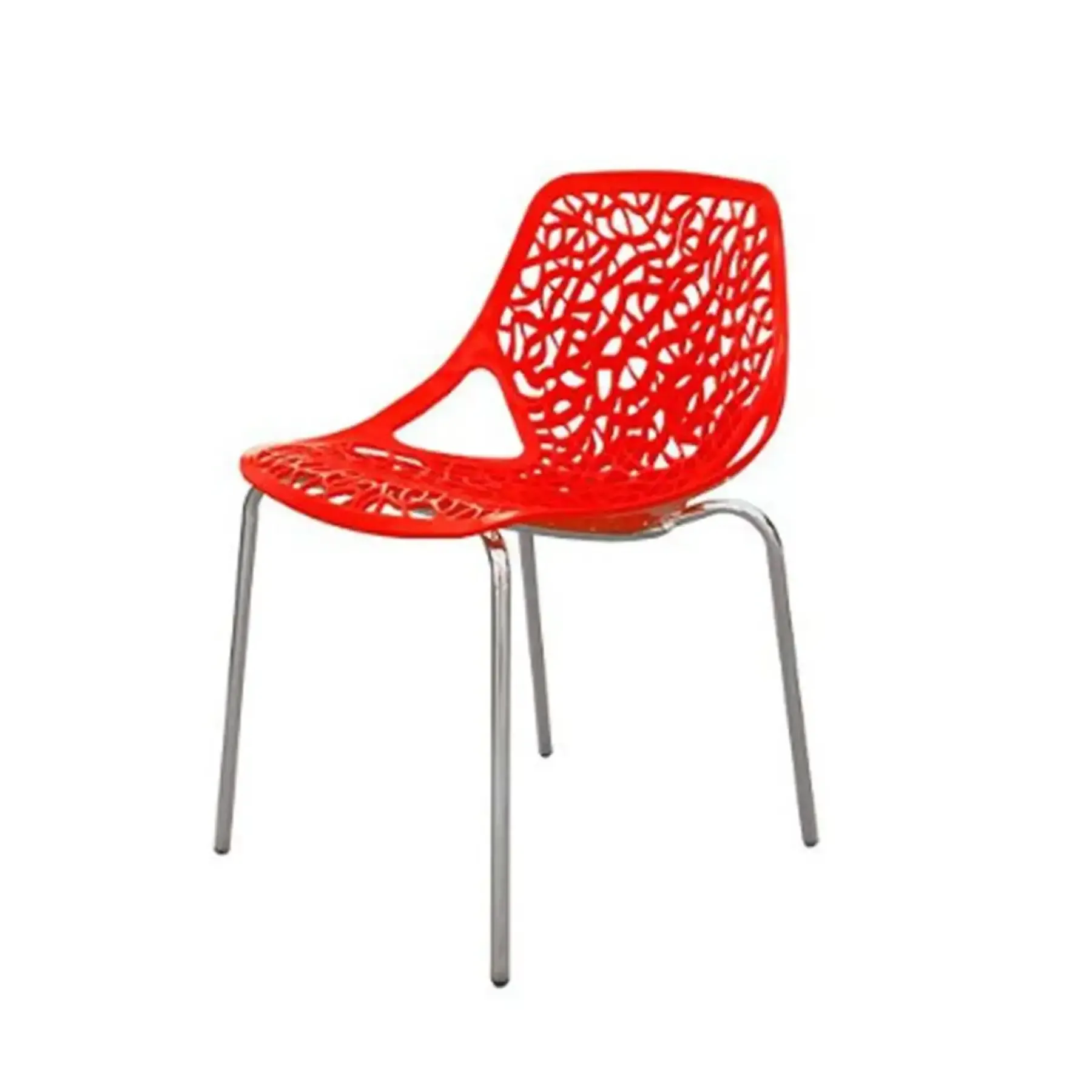 Chaise chromée confort rouge SOTUFAB