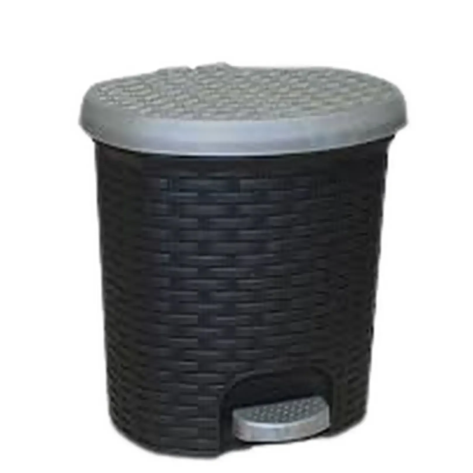 Poubelle à pédale rotin