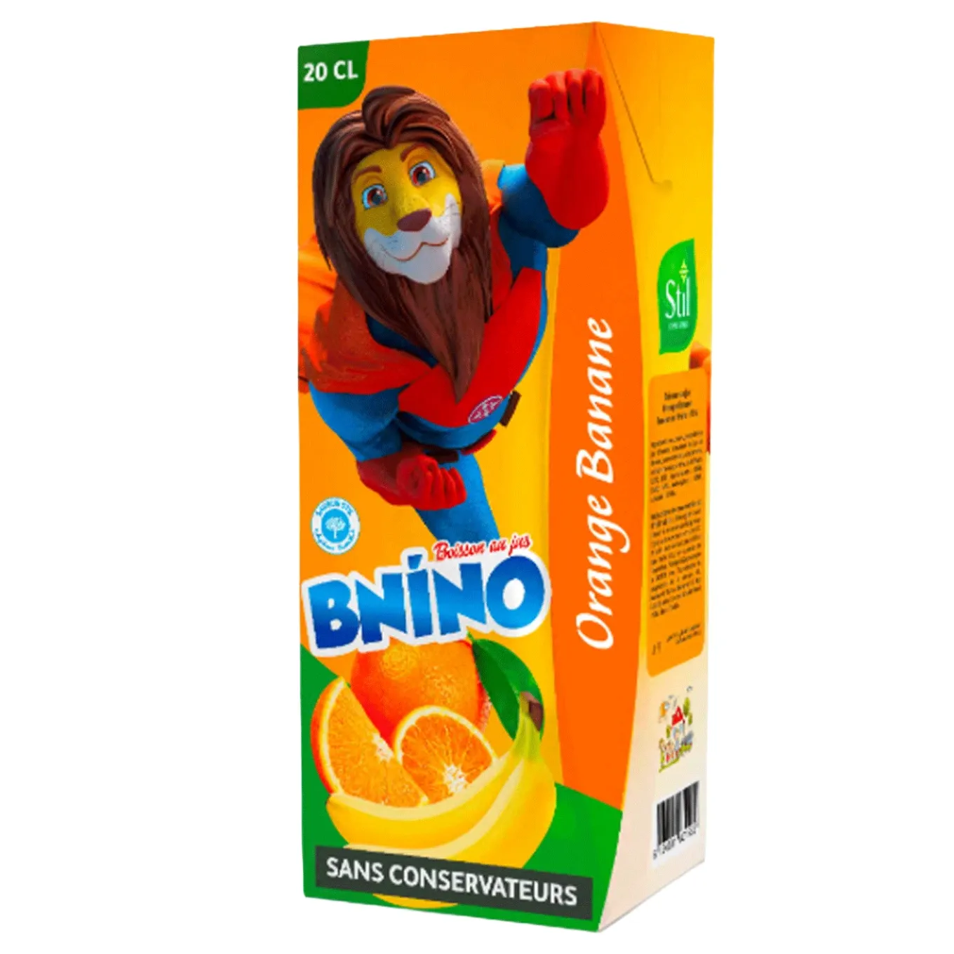 Boisson au jus orange banane