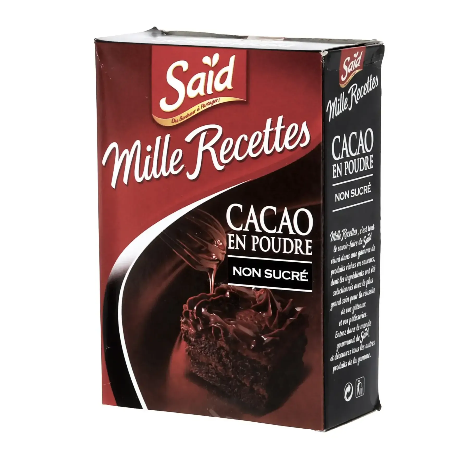 Cacao en poudre sans sucre Mille Recettes 