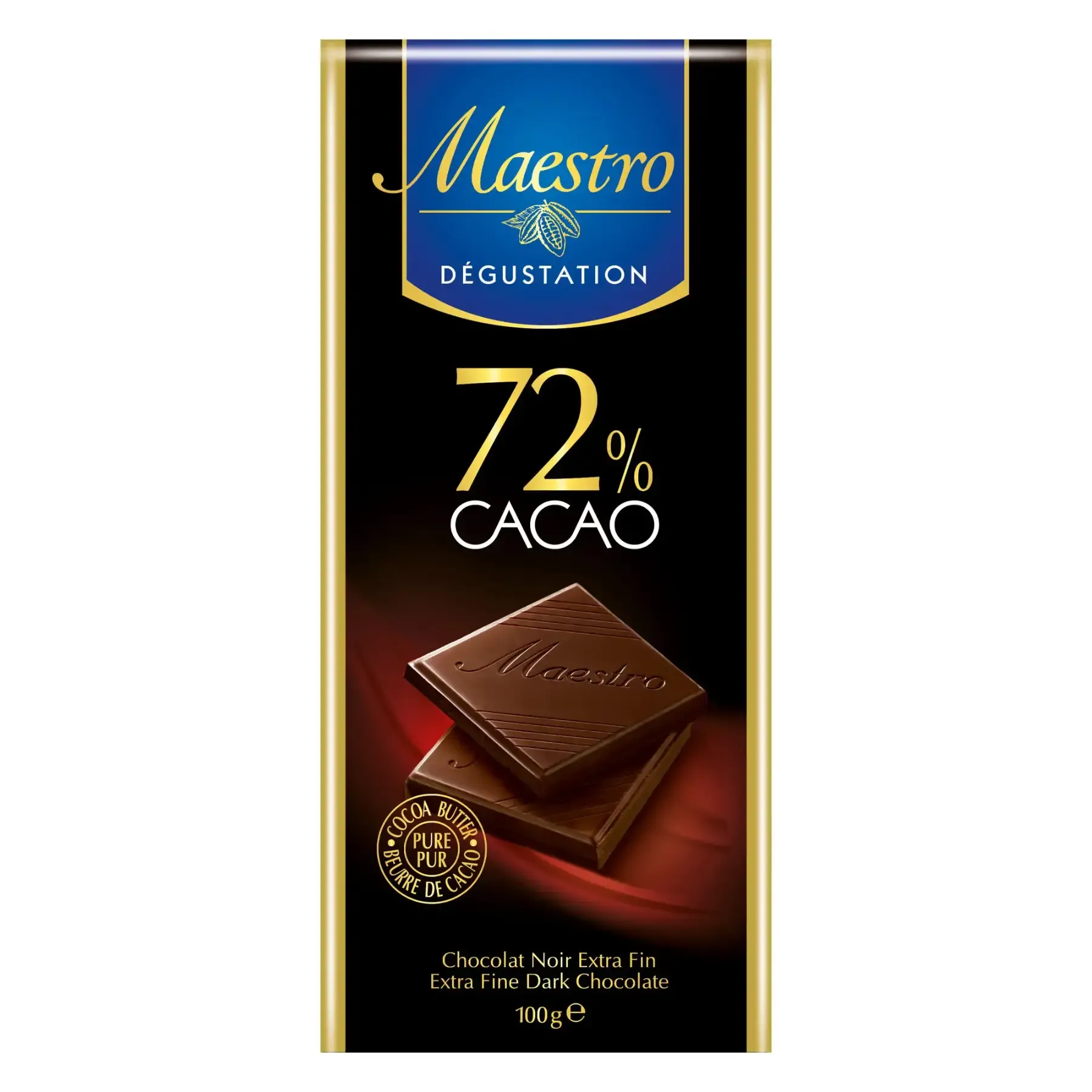 Chocolat noir extra fin 72% cacao