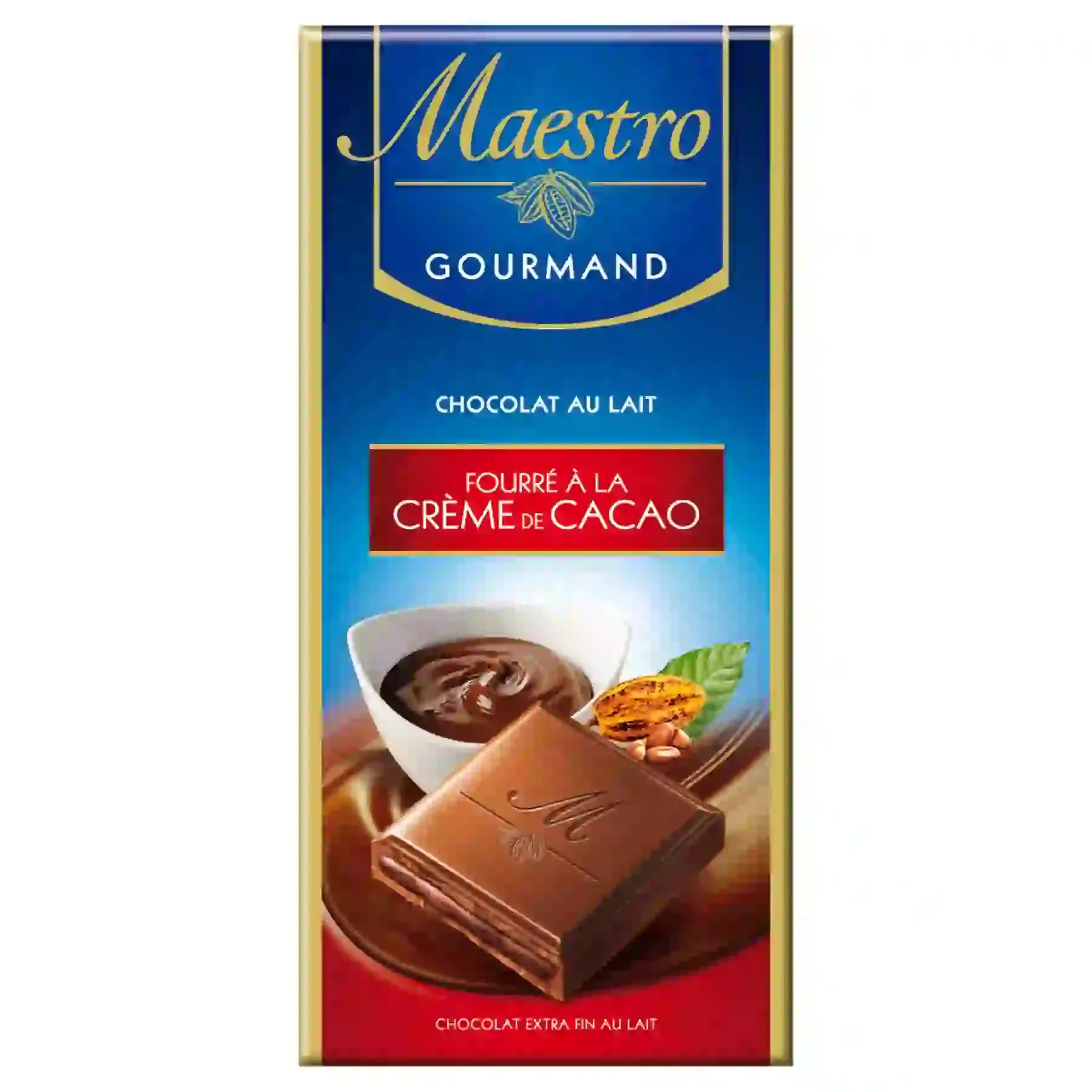 Chocolat au lait fourré à la crème de cacao Gourmand