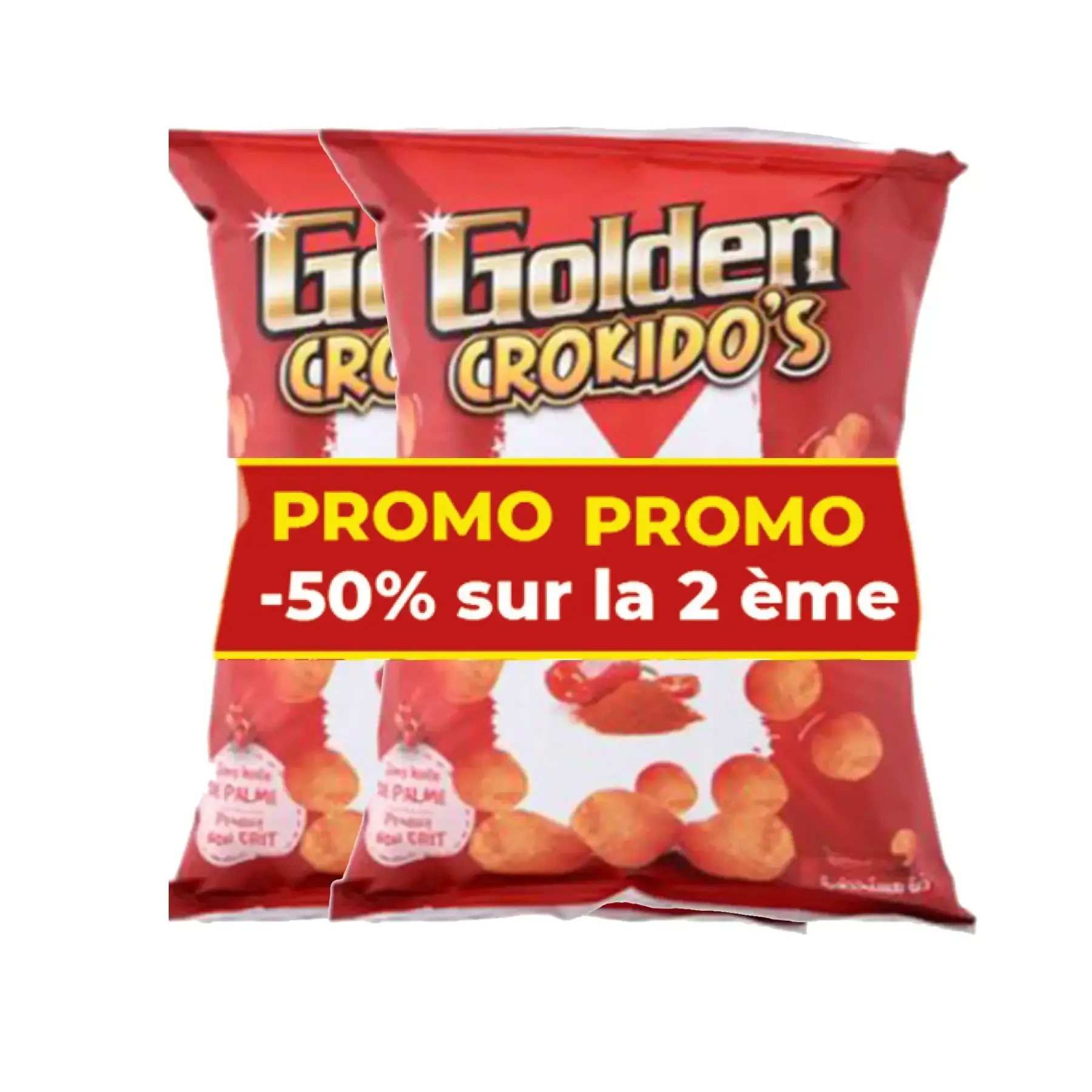 Lot de 2 sachets chips Crokido's au paprika