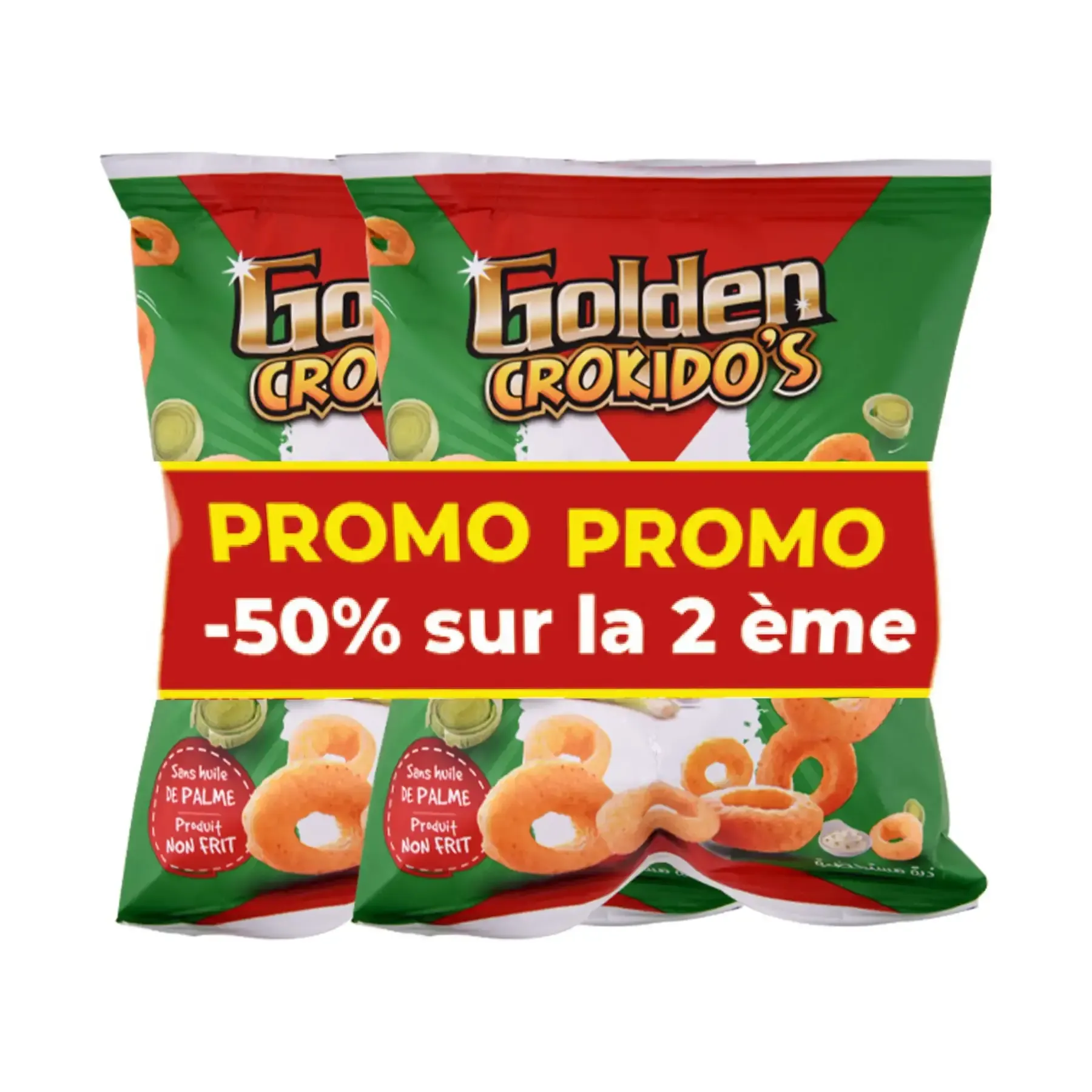 Lot de 2 sachets chips Crokido's à l'oignon