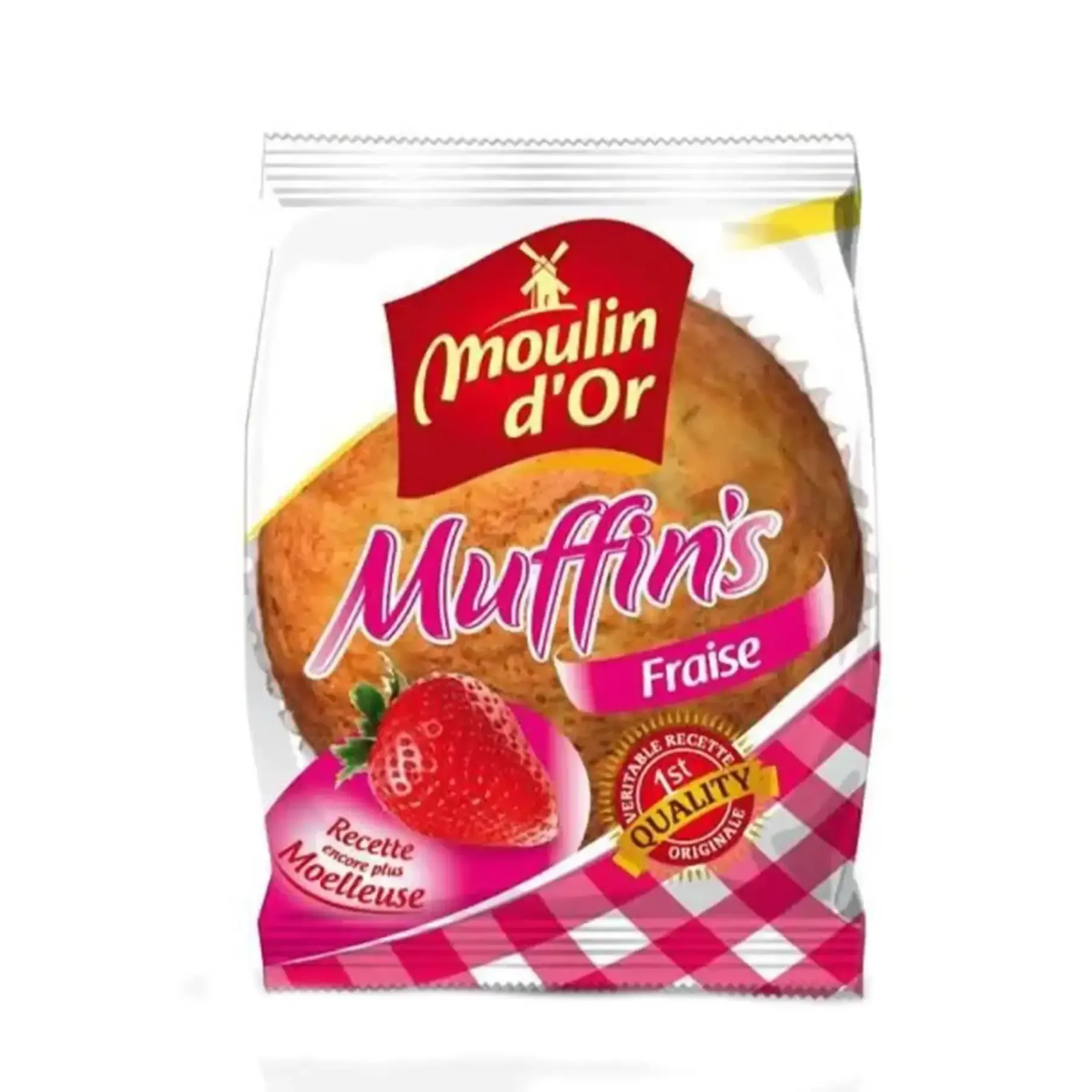 Muffin fourré au coulis de fraise