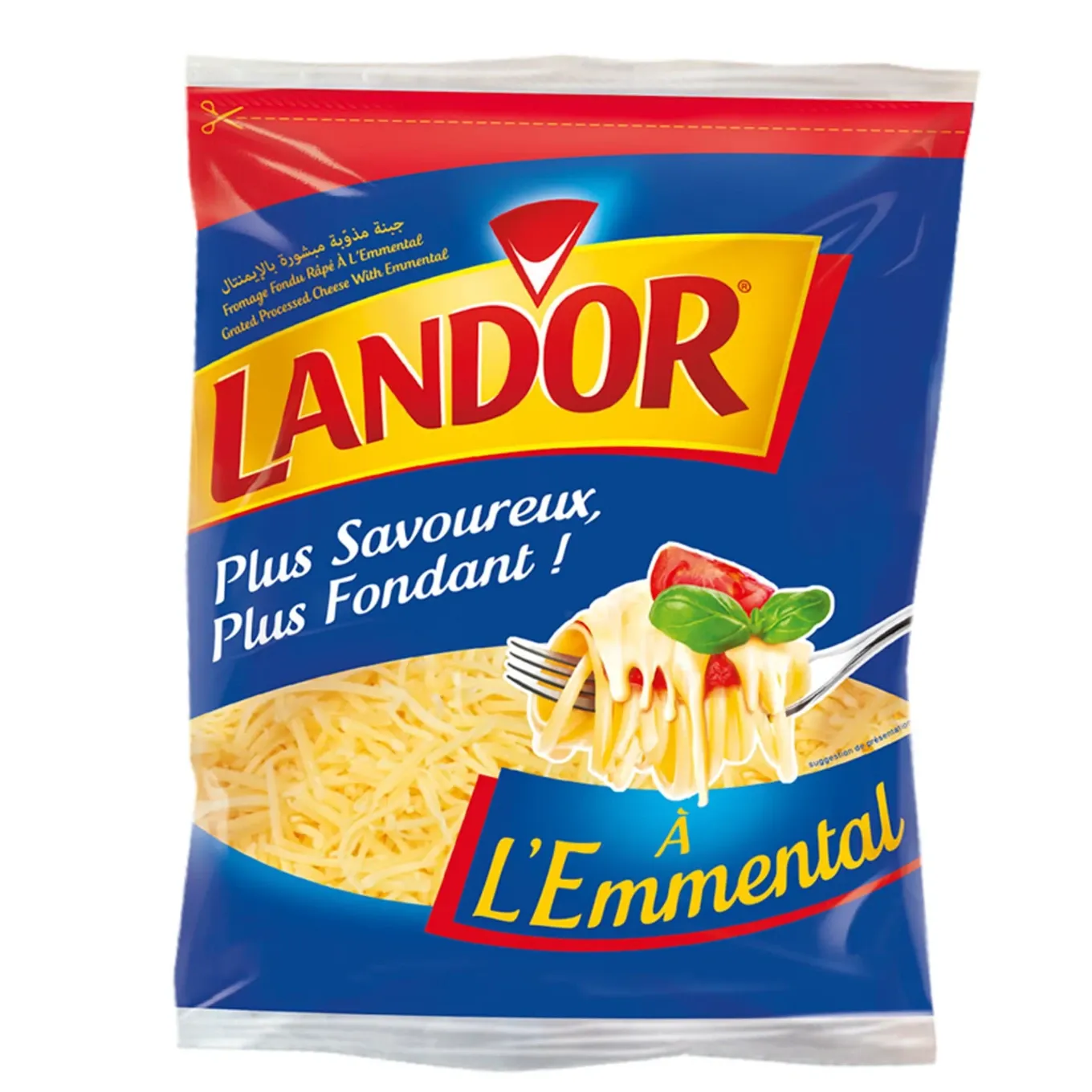 Fromage fondu râpé à l'emmental