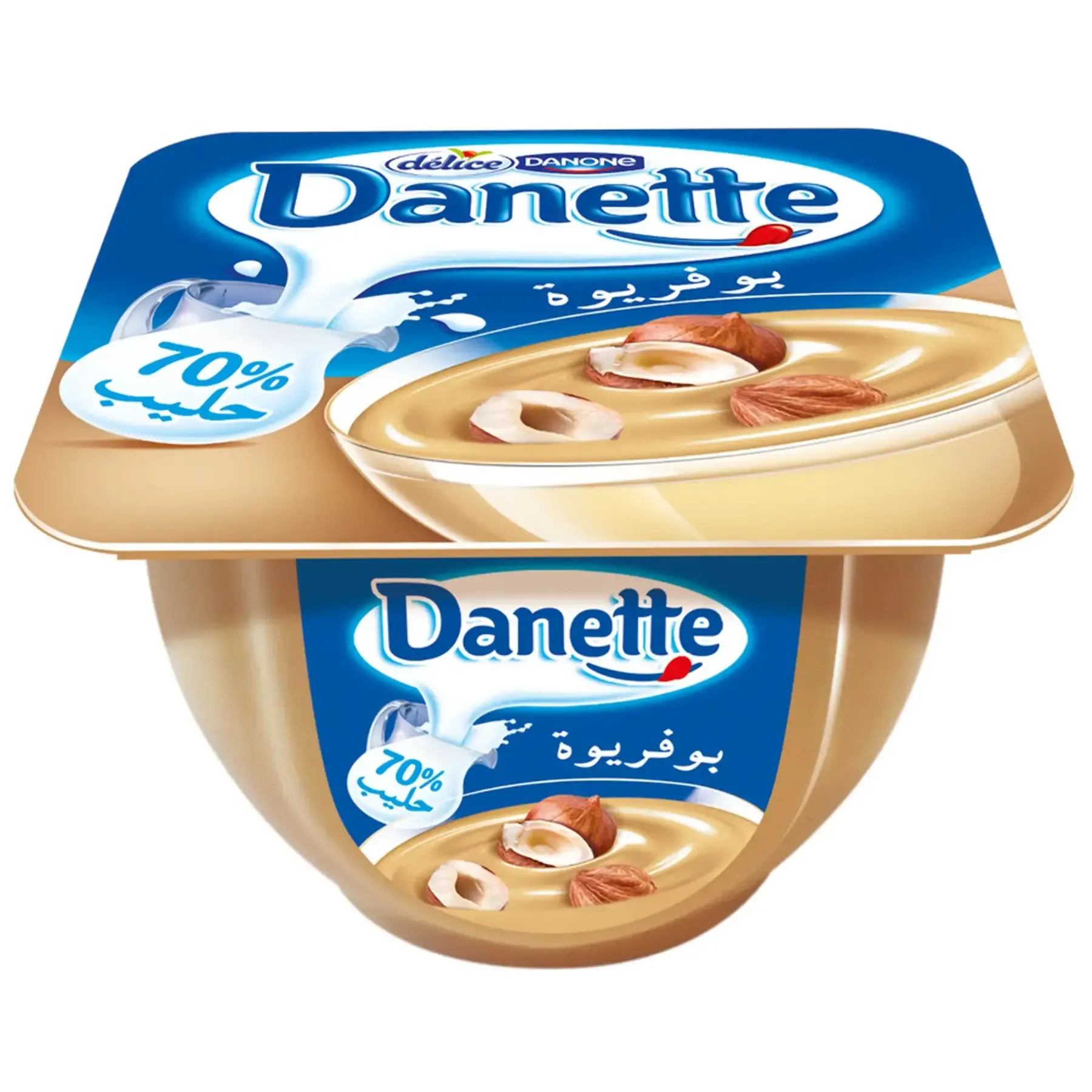 Crème dessert Danette praliné aux noisettes