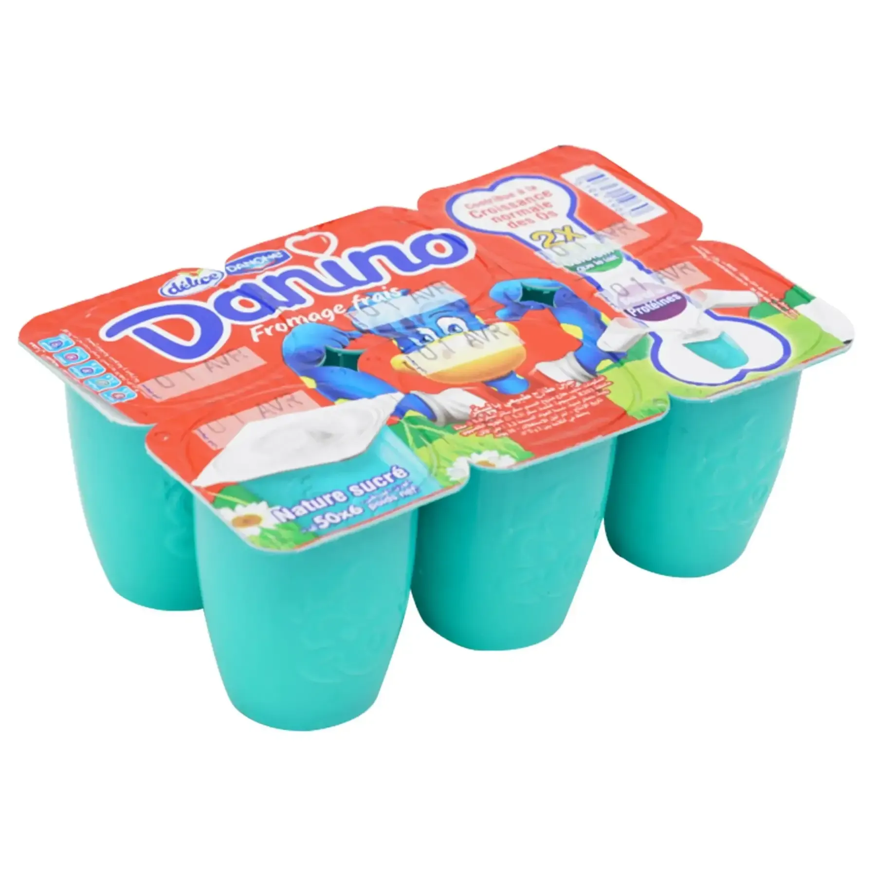 Pack de fromages frais Danino nature sucré 