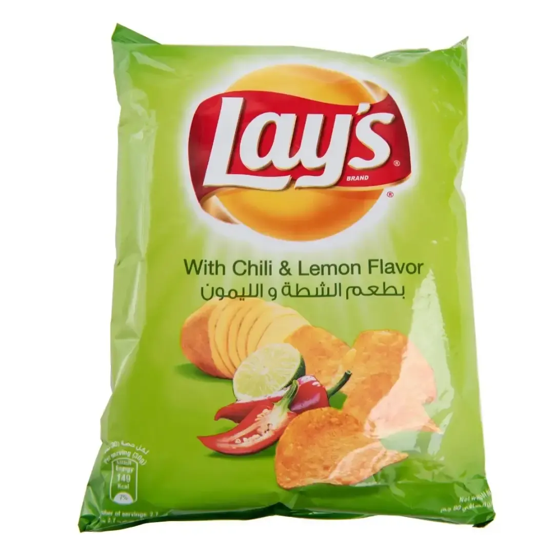 Chips de pomme de terre naturelle au piment et citron