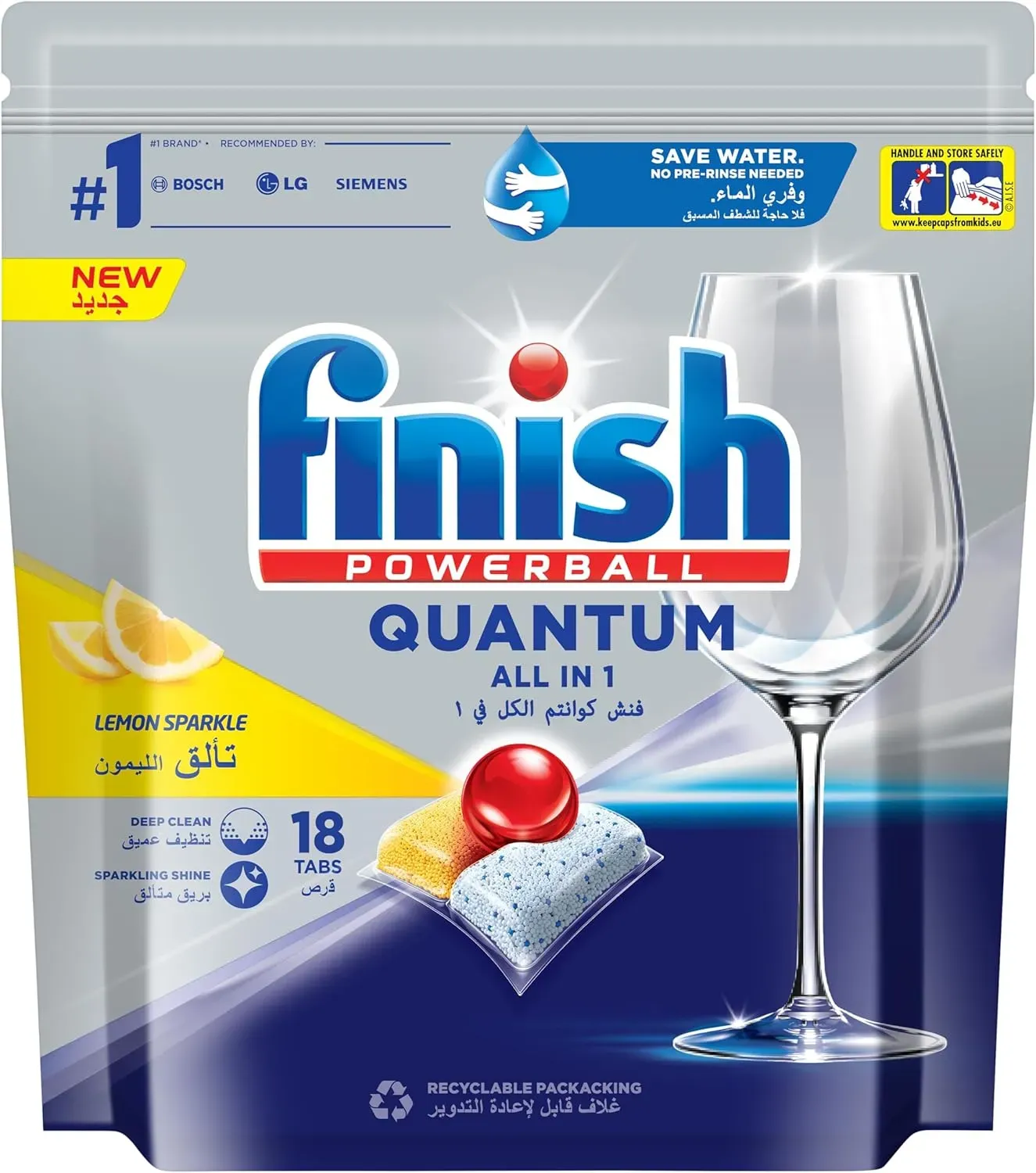 Tablettes lave vaisselle tout en 1 Quantum Citron