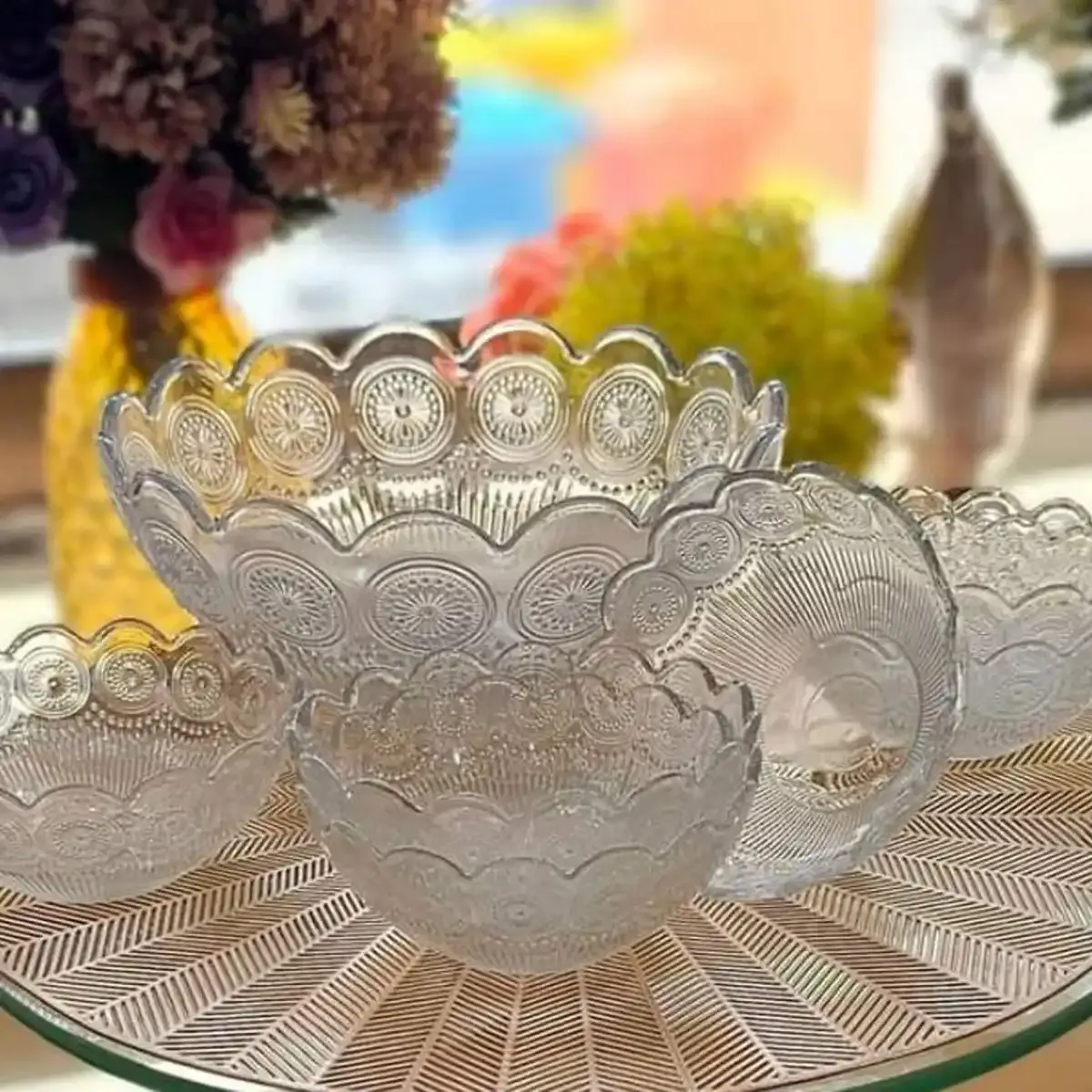 Ensemble de 6 Bols + Saladier Oriental