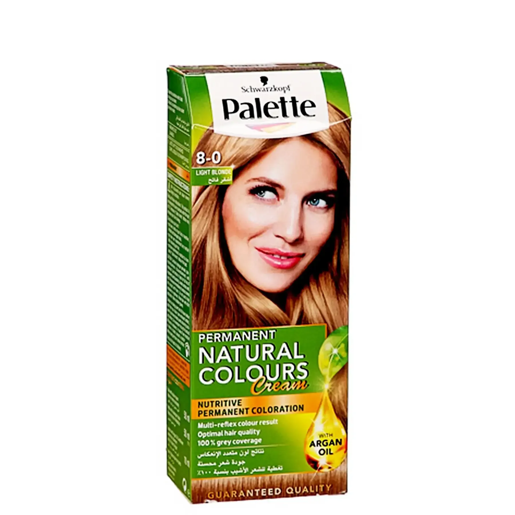 Coloration permanente 8-0 blond clair