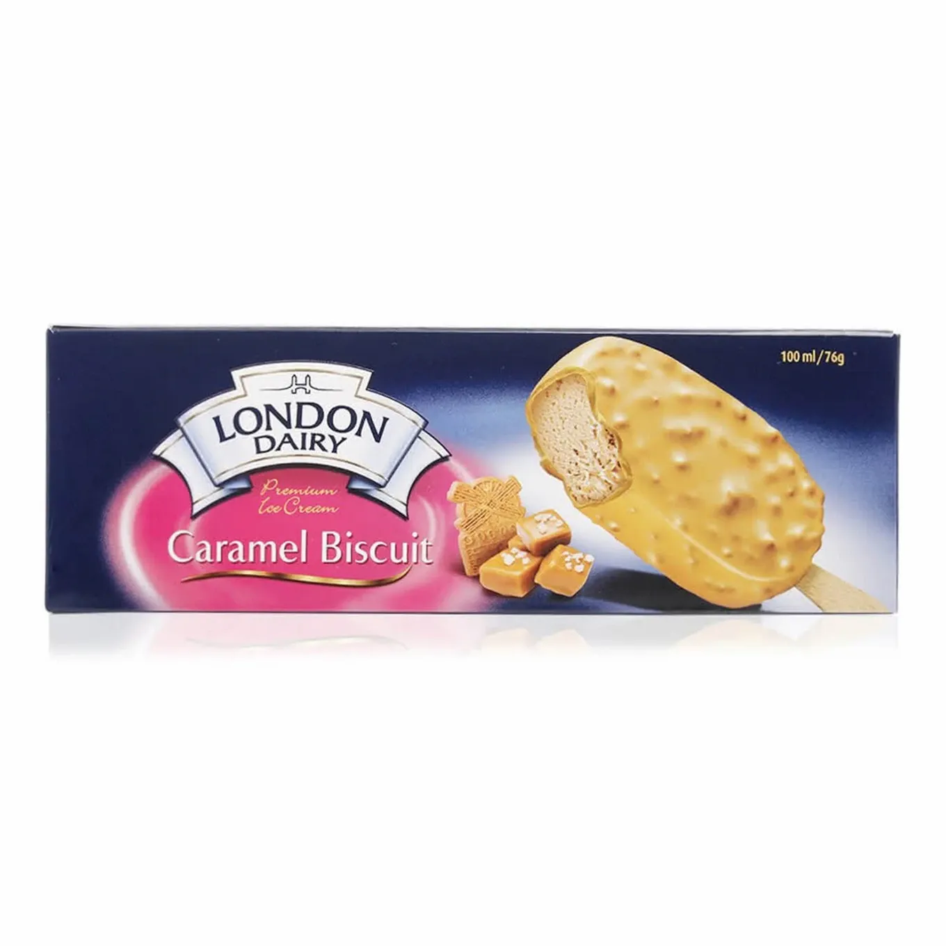 Glace stick biscuit caramel