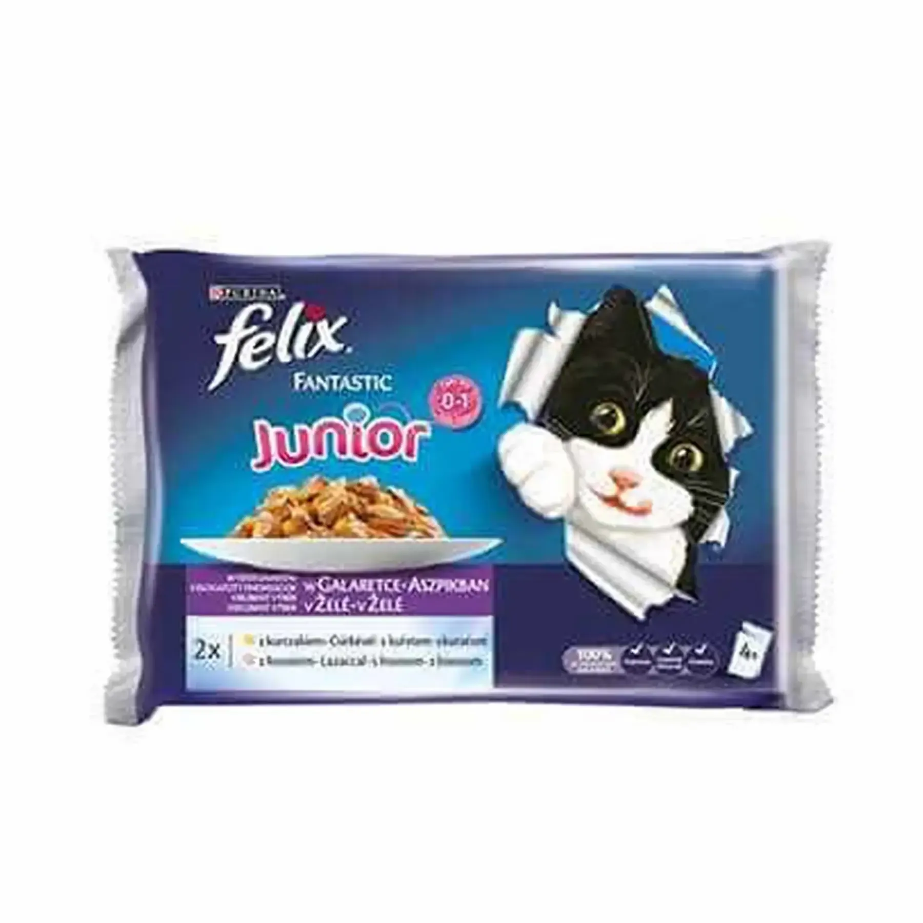 Aliments Junior bœuf poulet pour chat