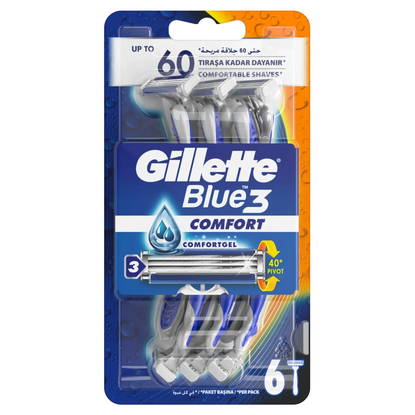 Rasoirs jetables 3 lames Bleu comfort 