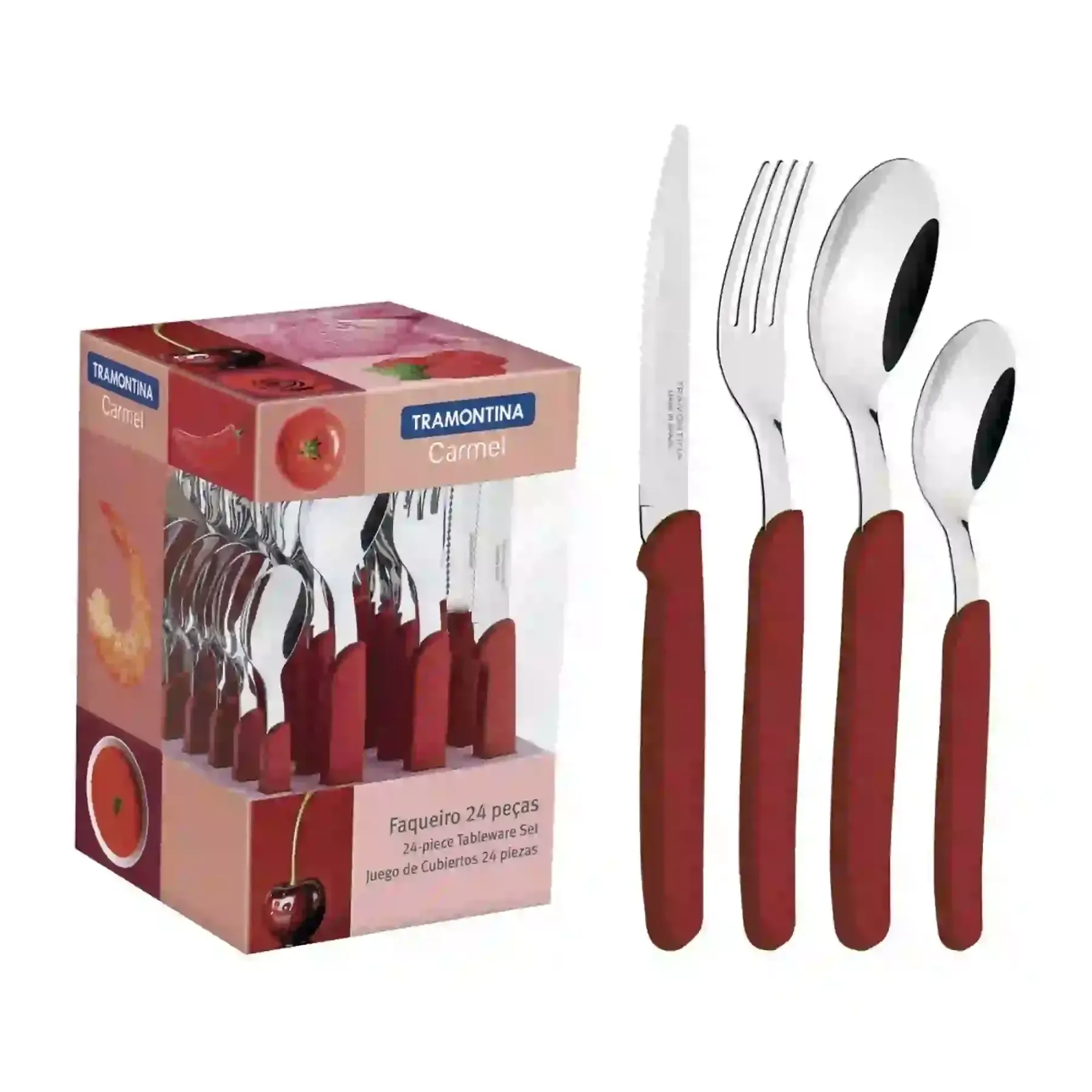 Set de 24 couverts à table marbré