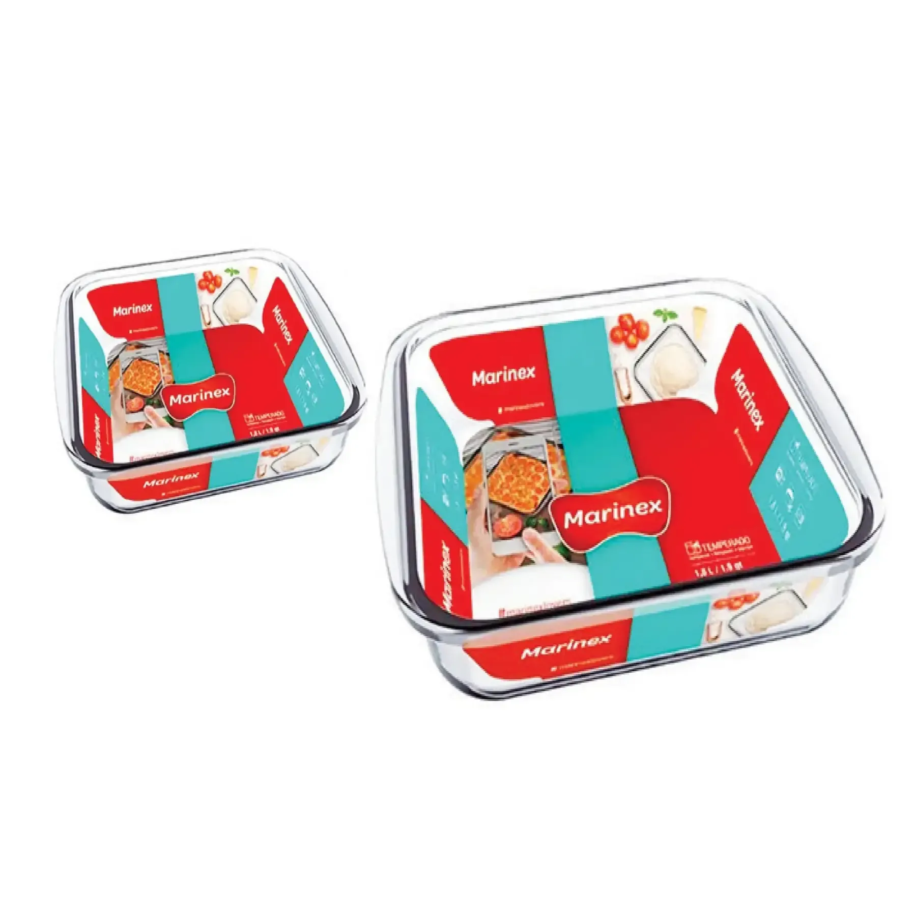 Set de 2 plats à four carrés Martinex