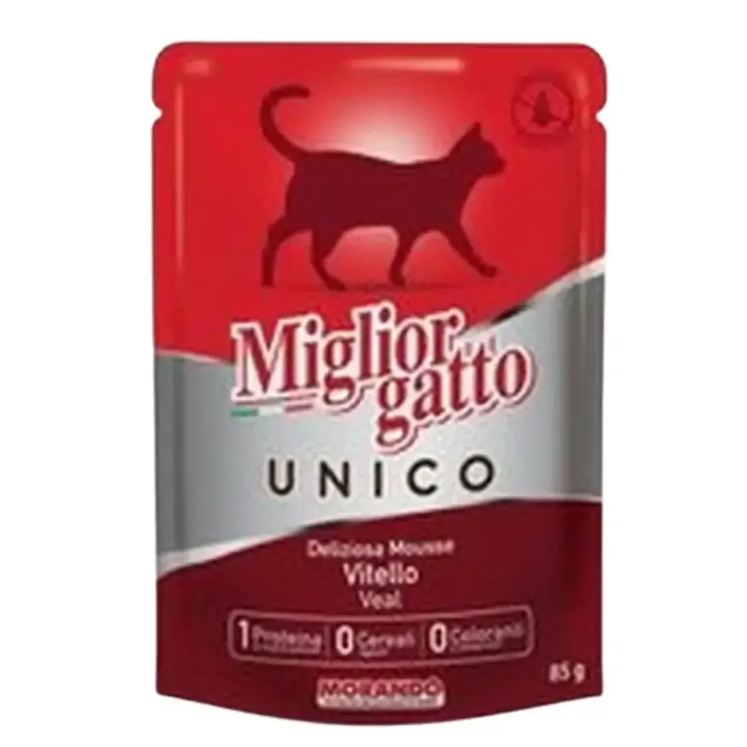 Aliments pour chats au veau