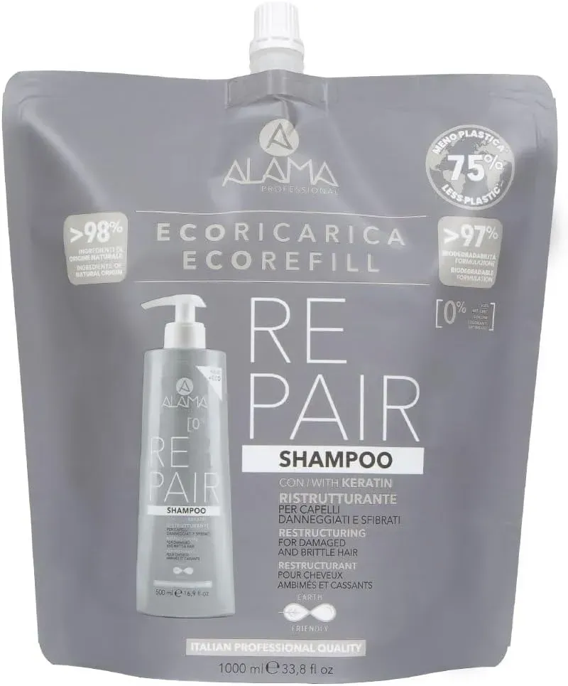 Shampooing repair kératine pour cheveux endommagés