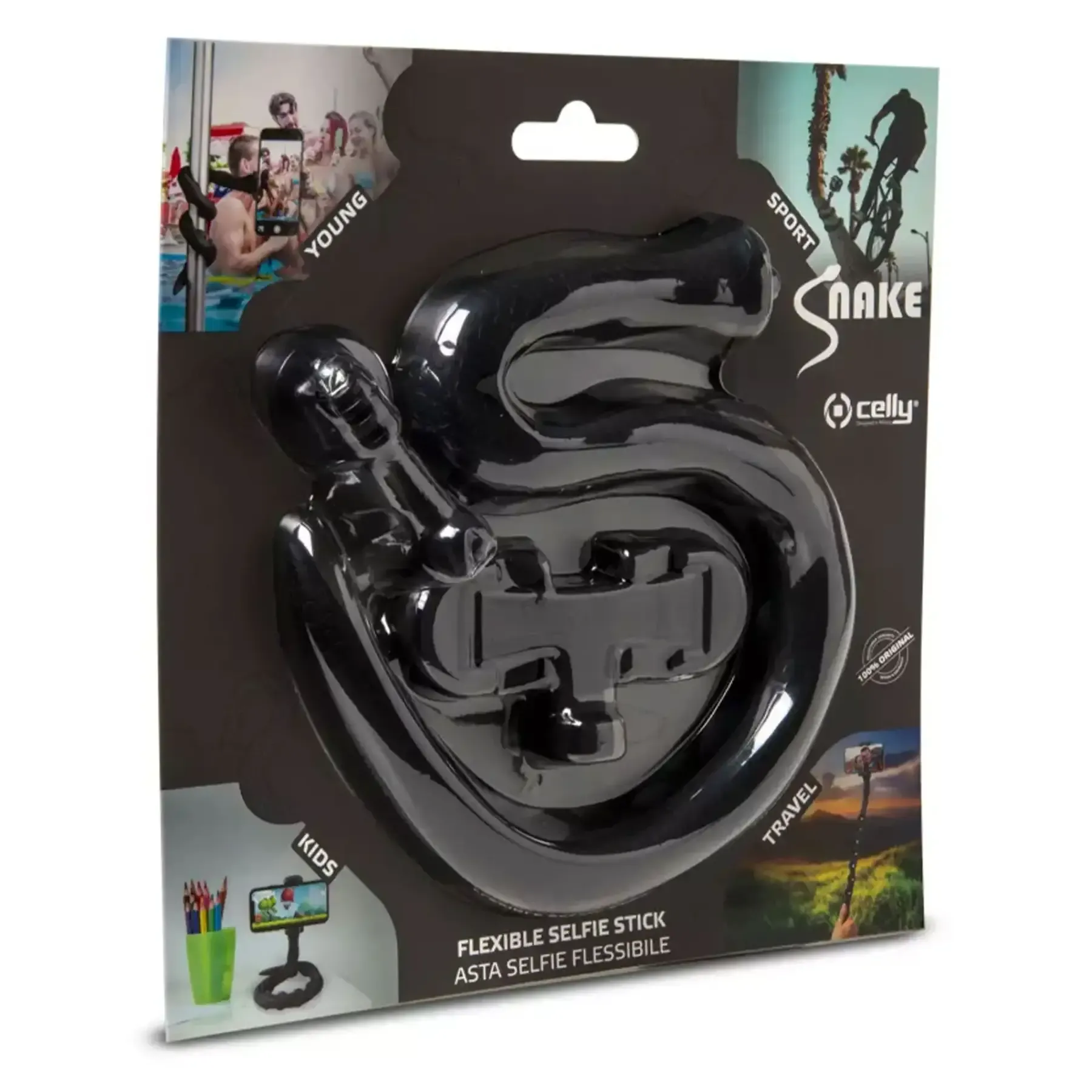 Bâton Selfie Flexible Noir