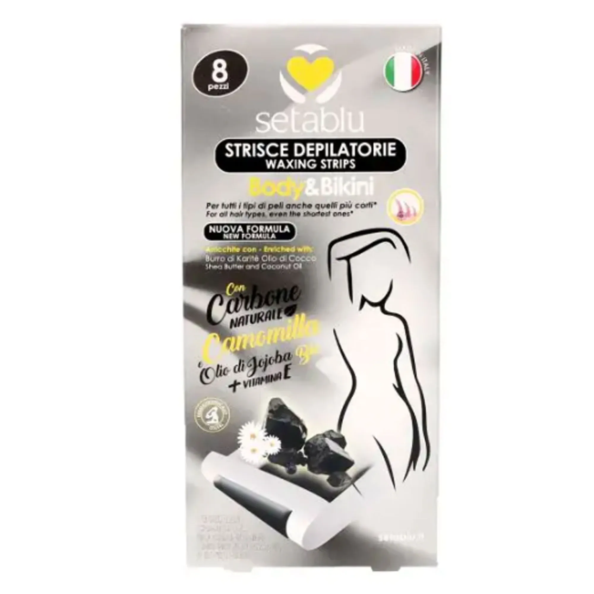 Bandes de cire dépilatoire pour corps au charbon