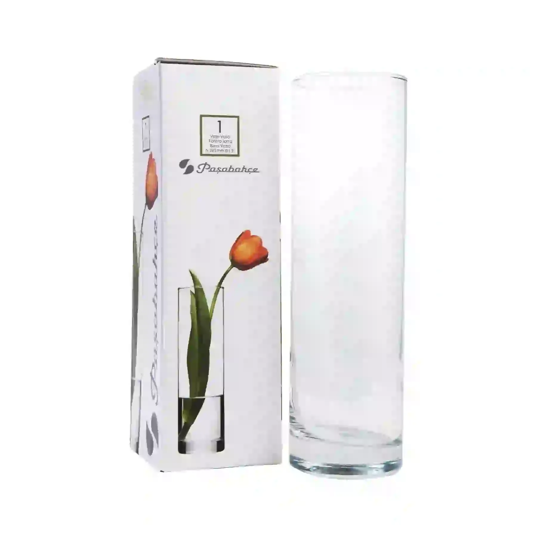 Vase à fleurs en verre