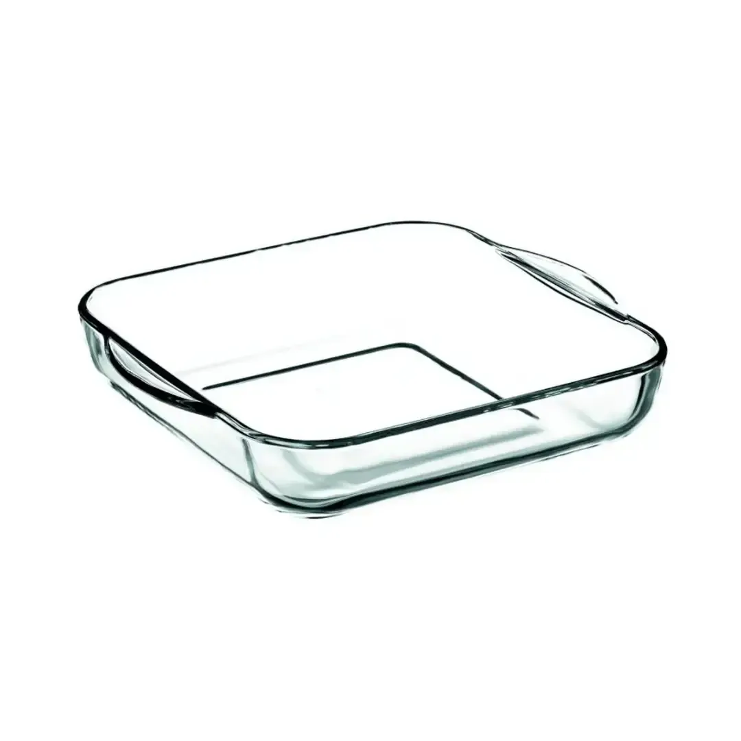 Plat carré en verre Ø28cm