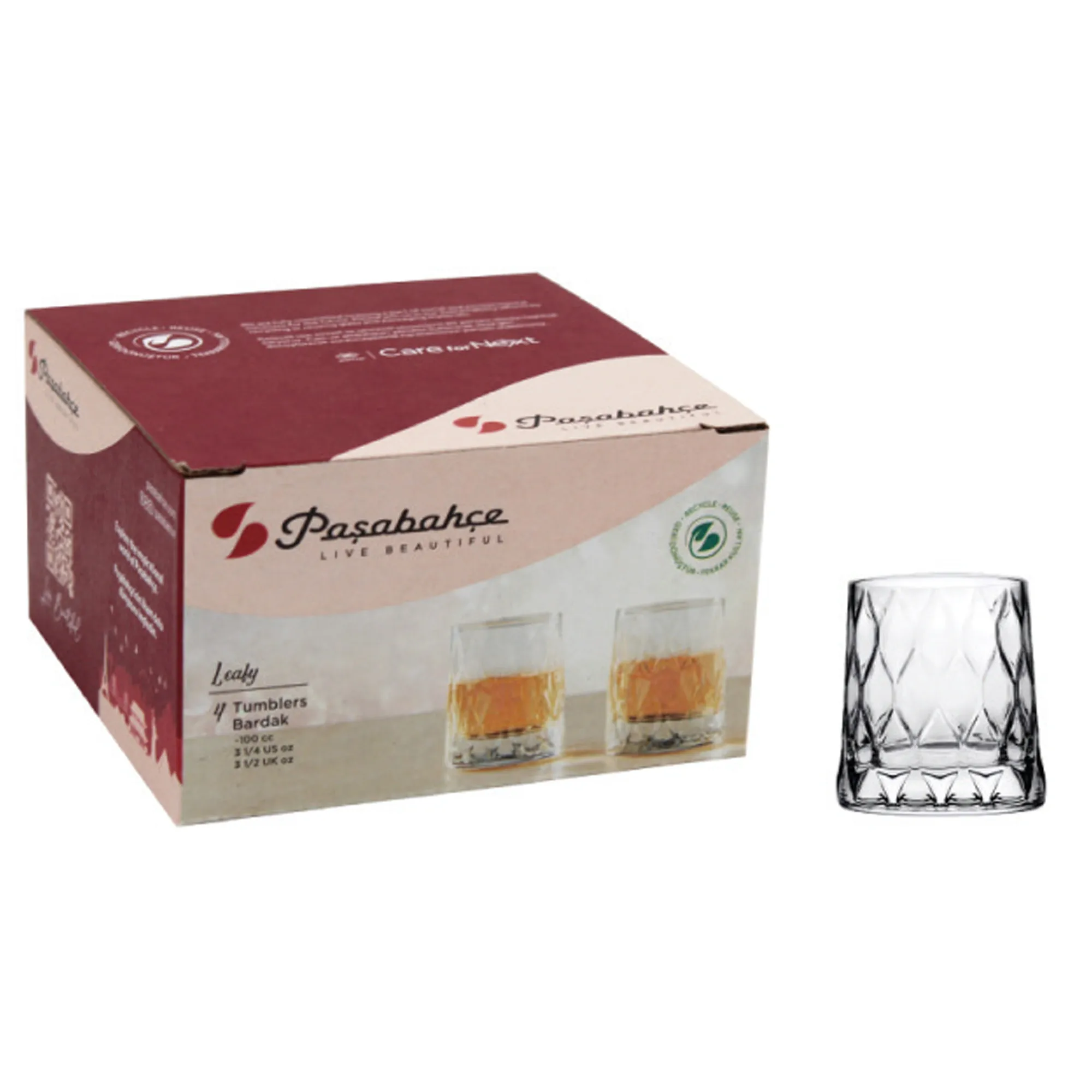 Coffret de 4 verres à thé