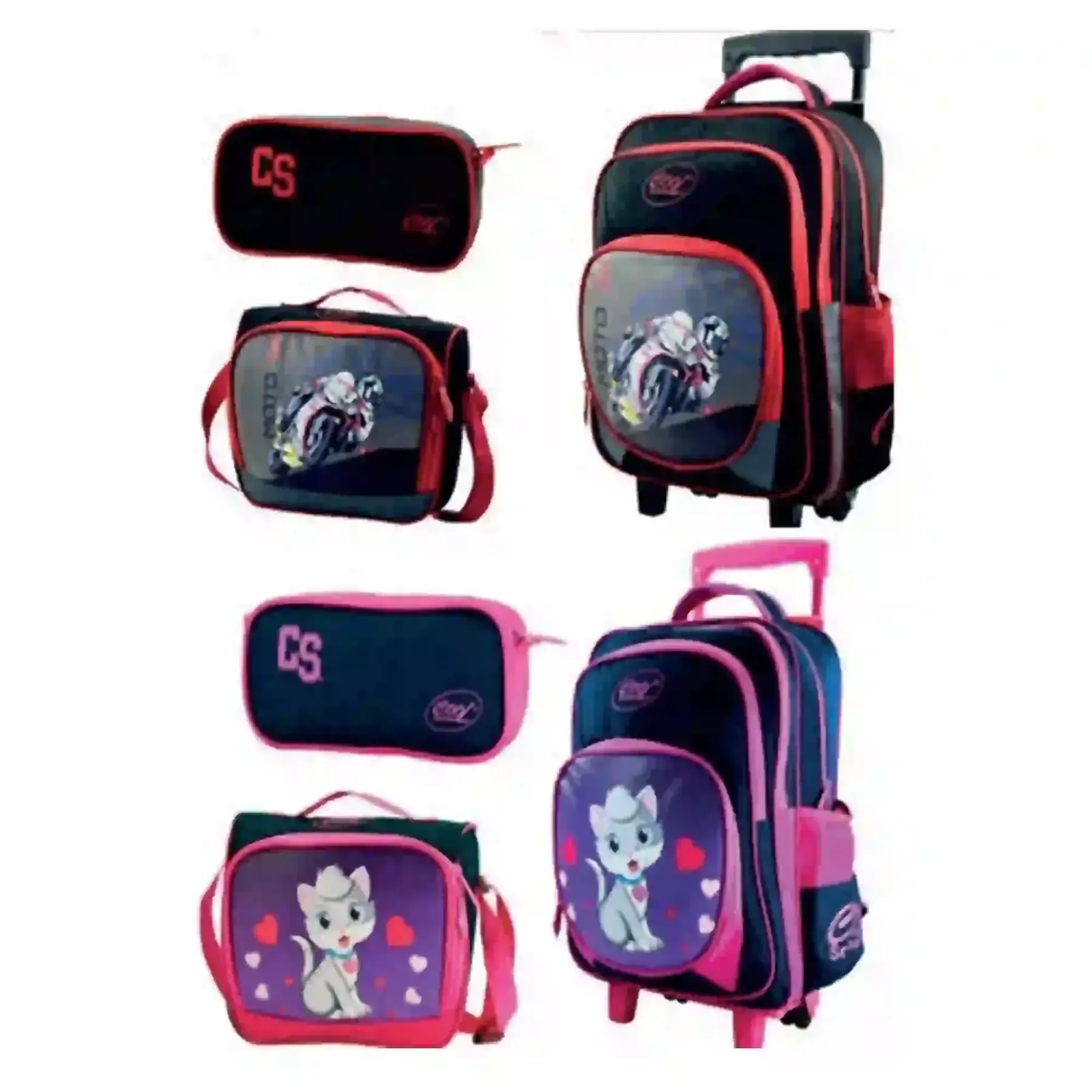 Sac à dos Trolley + Trousse + Porte goûter