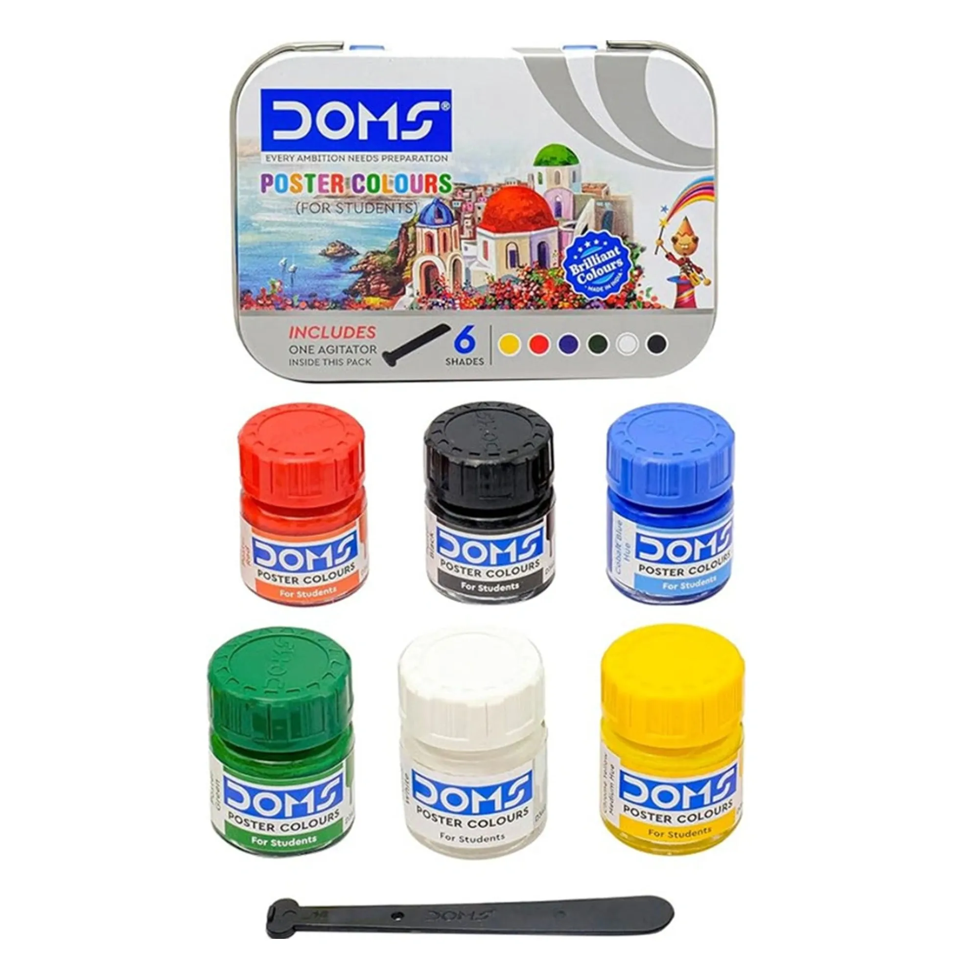 Peinture gouache poster 6 couleurs