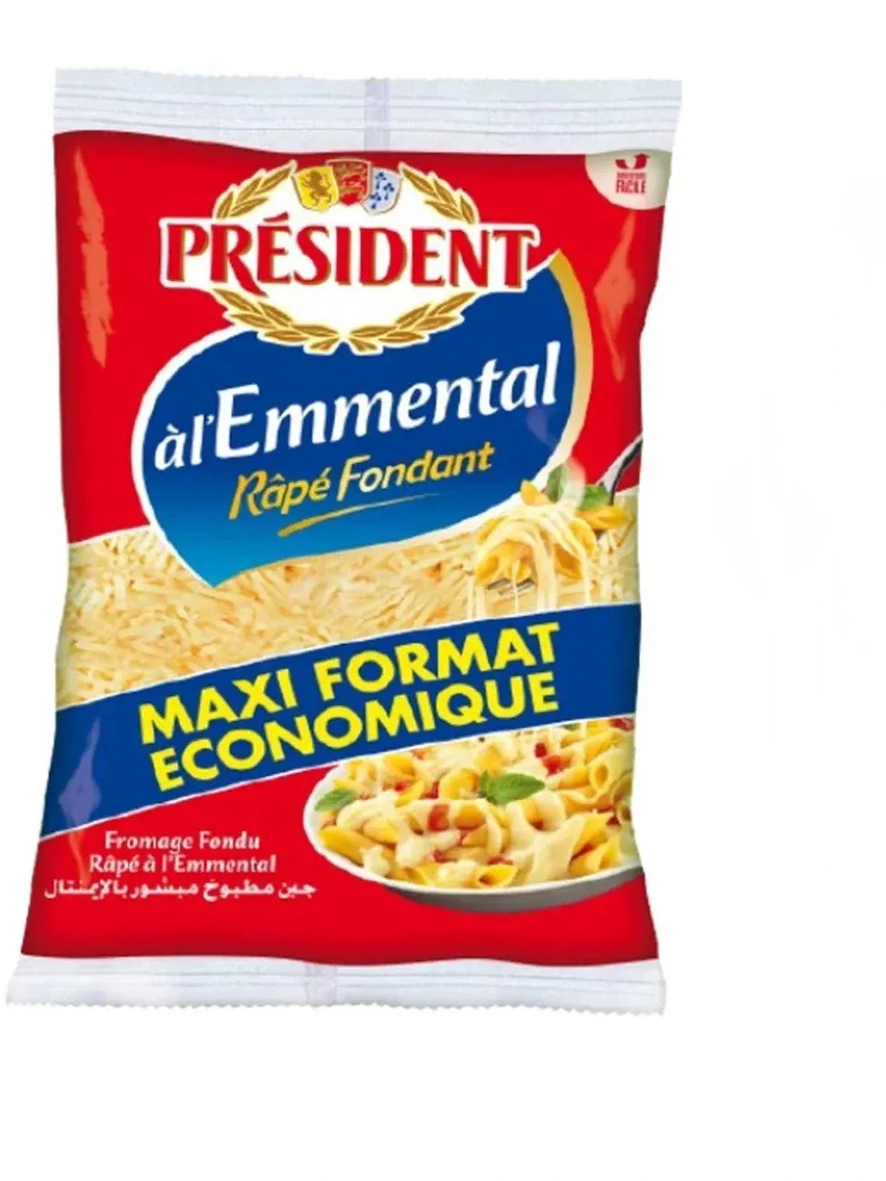 Fromage râpé fondant à l'emmental