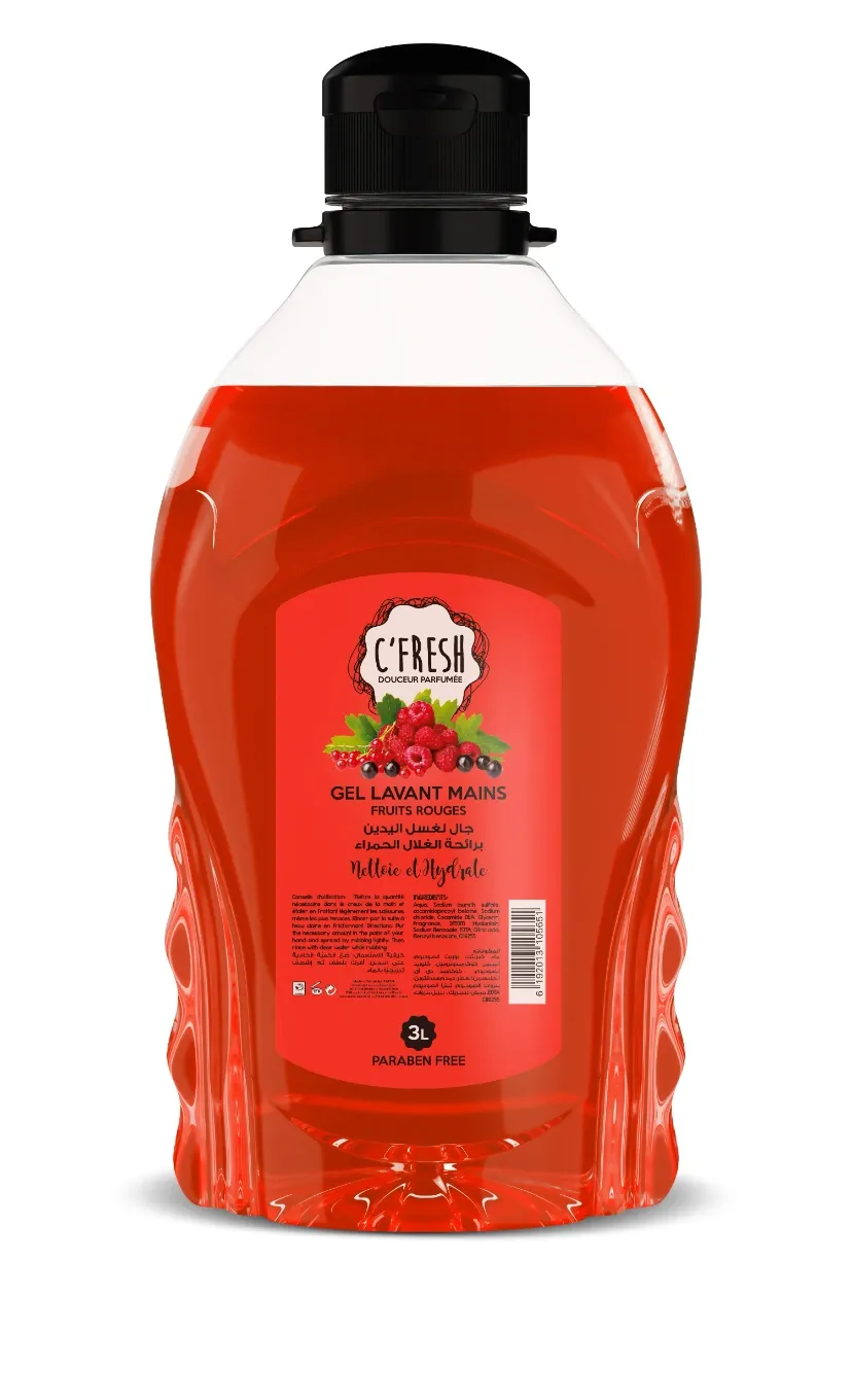 Gel lavant mains aux fruits Rouges