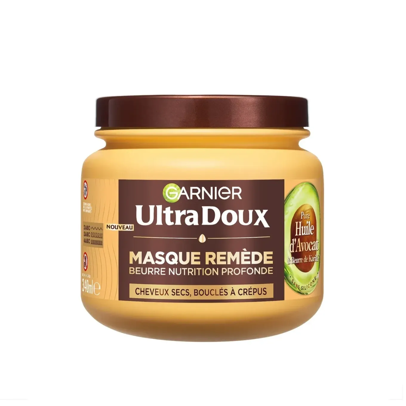 Masque Cheveux Bouclés Remède Nutrition Intense Avocat Karité