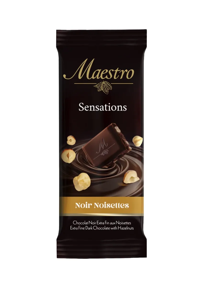 Chocolat noir extra fin aux noisettes